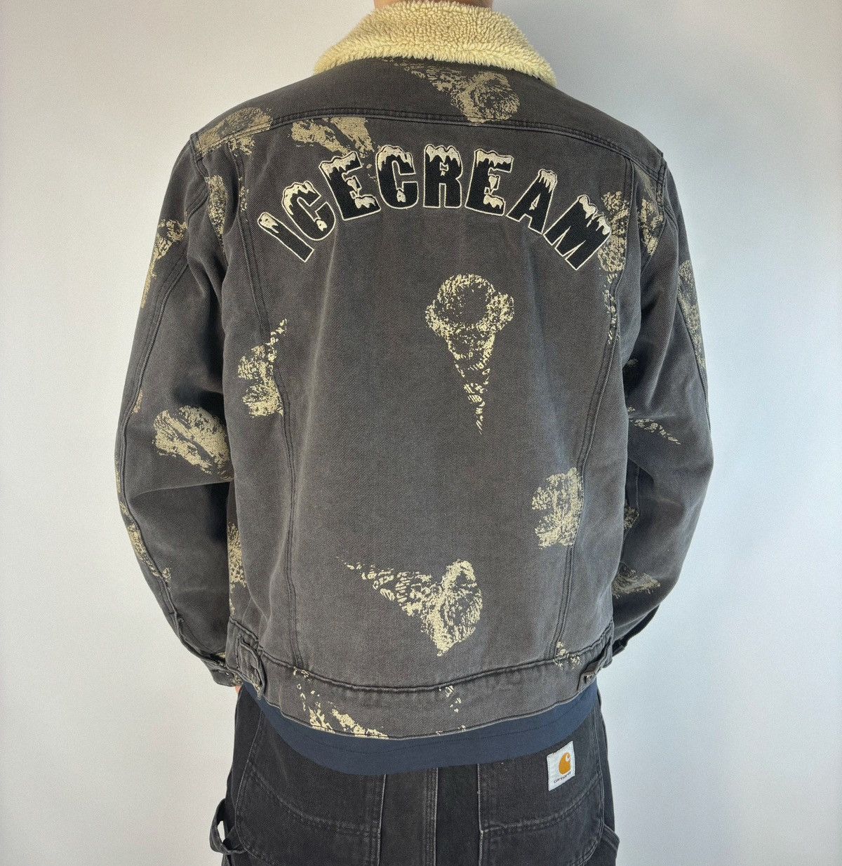 Icecream New ICECREAM Sherpa Collar Denim Jacket Billionaire Boys Size US L / EU 52-54 / 3 - 1 Thumbnail