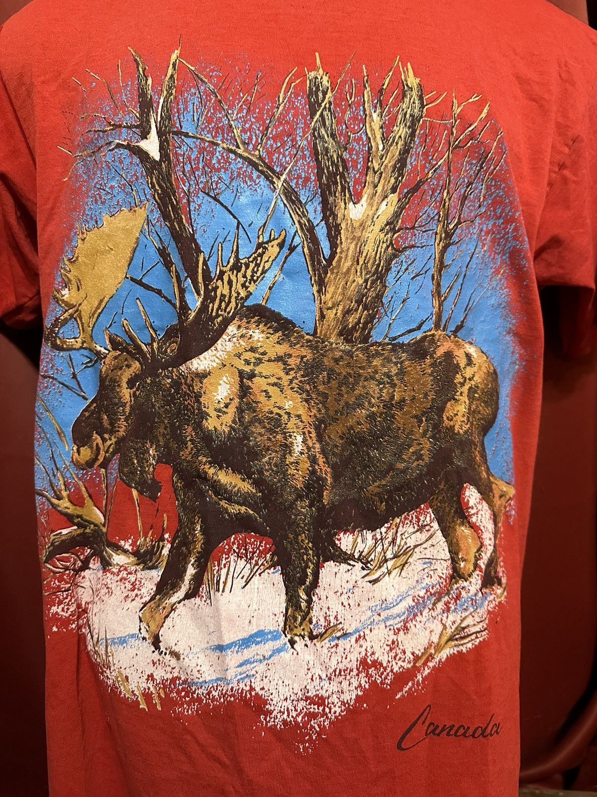 Vintage Vintage Canada Moose Animal Tshirt 90’s Nature Tee Grail Size US L / EU 52-54 / 3 - 2 Thumbnail
