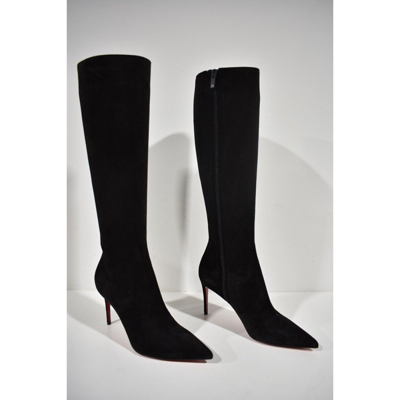 Christian Louboutin Christian Louboutin Kate Botta 85 Black Suede Knee High Size US 5.5 / IT 35.5 - 4 Thumbnail