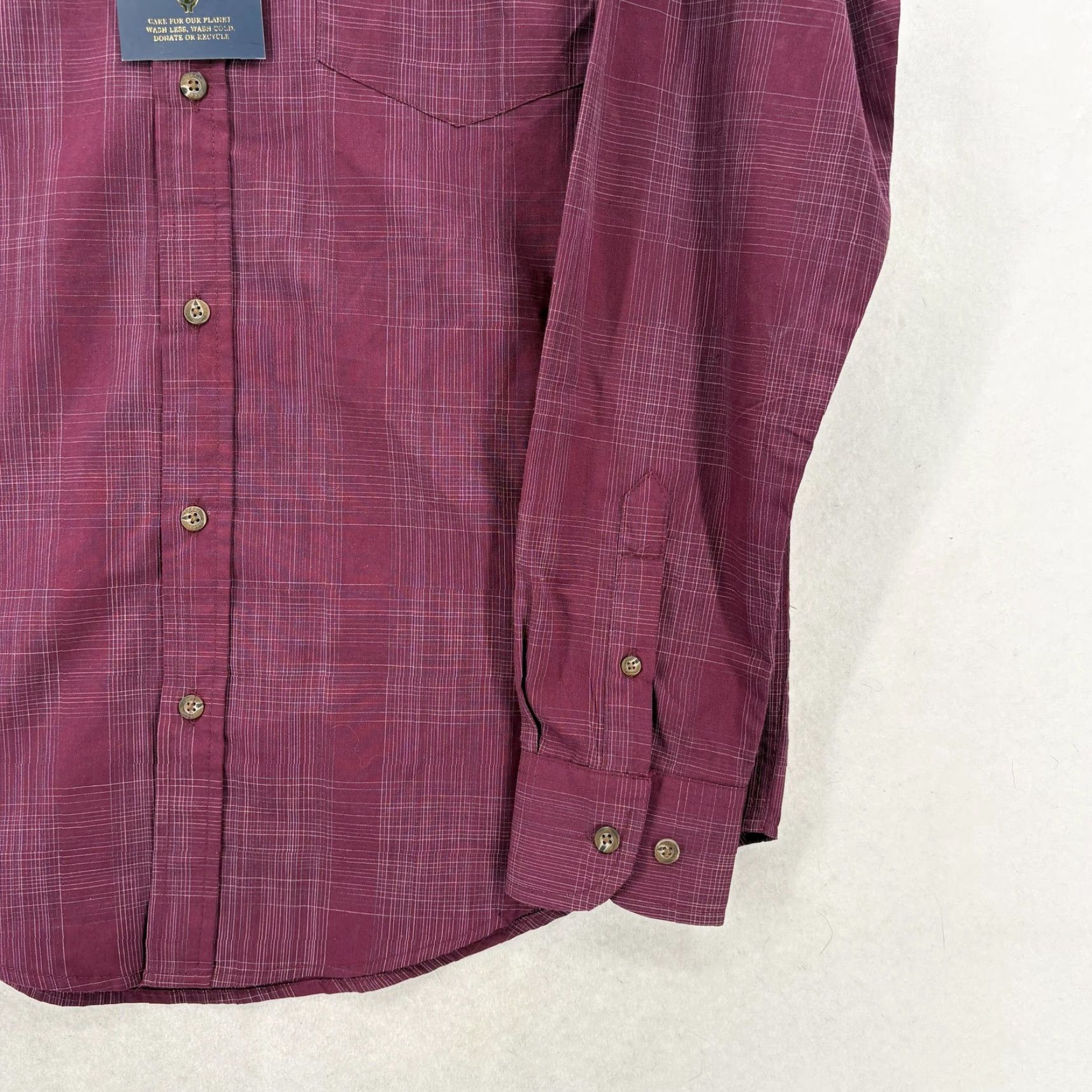 Haggar Haggar Shirt Mens Medium Red Plaid Long Sleeve Button-Up Casual NWT Easy Care Wrinkle Resistant Pockets Cotton Polyester Button-Down - Mens Size US M / EU 48-50 / 2 - 3 Thumbnail