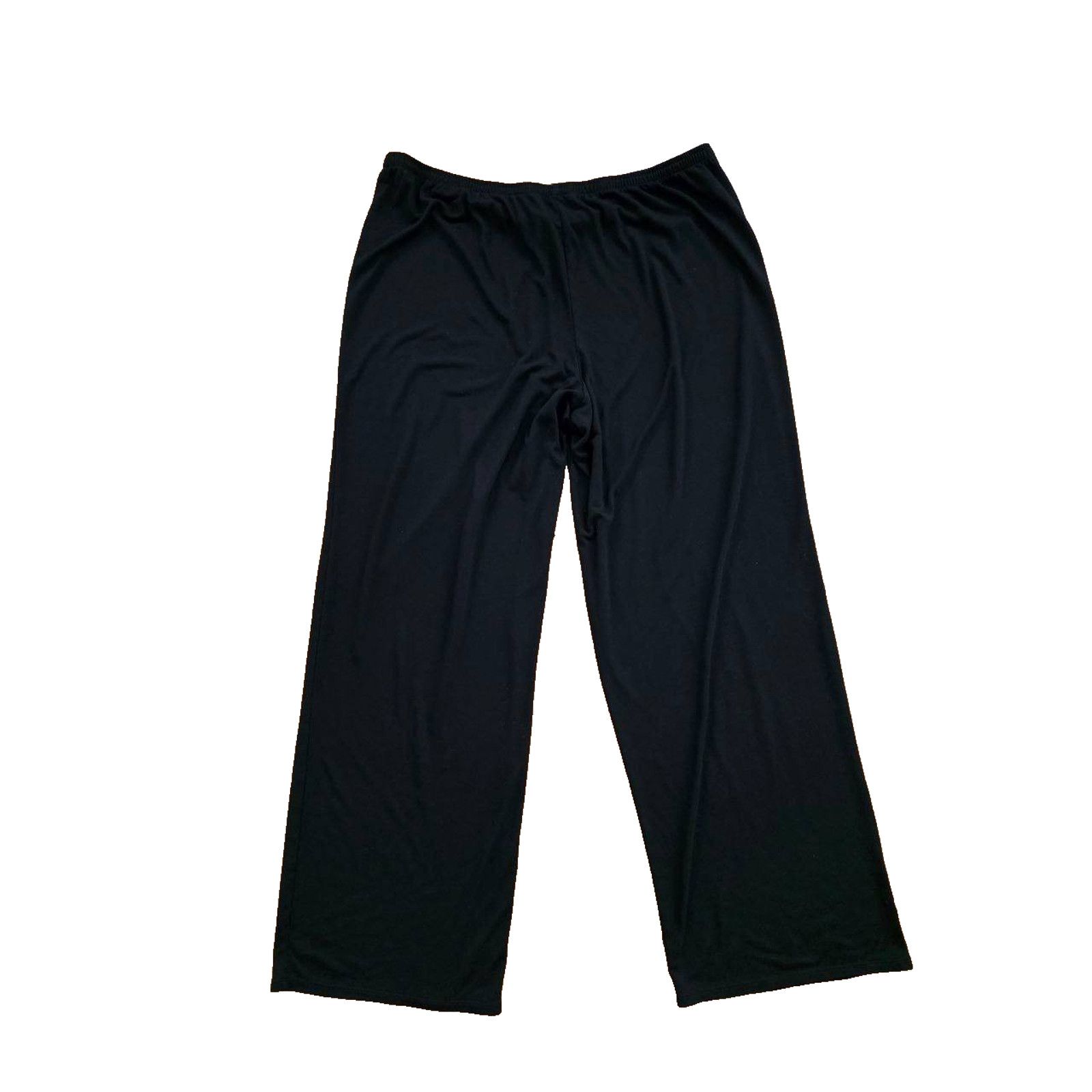 Modern Notoriety Natori Women's Black home wide leg Y2K Pants X-Large A001460 Size 32" / US 10 / IT 46 - 2 Thumbnail