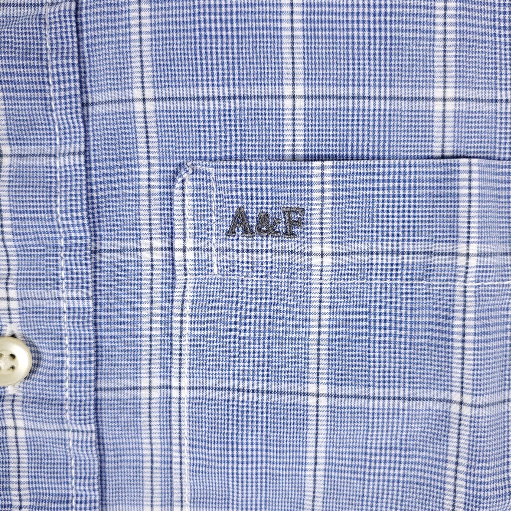 Abercrombie & Fitch Abercrombie & Fitch Blue Plaid Button-Up Shirt Mens Medium Long Sleeve Classic Casual Size US M / EU 48-50 / 2 - 2 Thumbnail