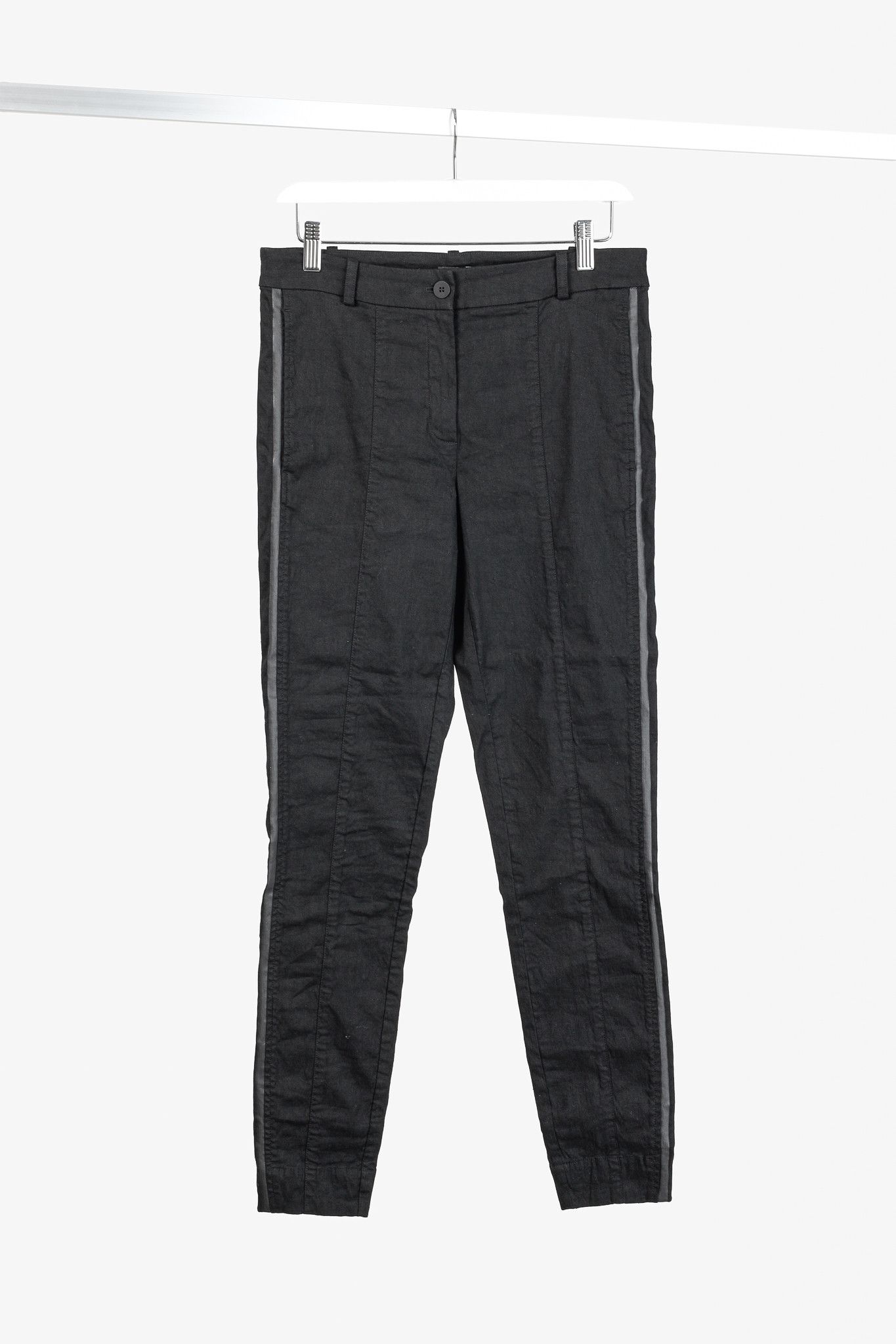 Annette Gortz Annette Gortz SS/20 Stretch-Linen Cropped Side-Stripe Pants Size 30" / US 8 / IT 44 - 1 Thumbnail