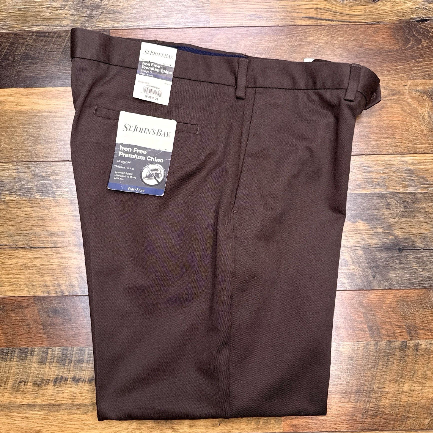 Vintage **St Johns' Bay Mens Premium Brownstone Chino Pants 38x29 Regular Fit** User: St Johns' Bay Mens Premium Brownstone Chino Pants Regular Fit 38x29 Size US 38 / EU 54 - 2 Thumbnail