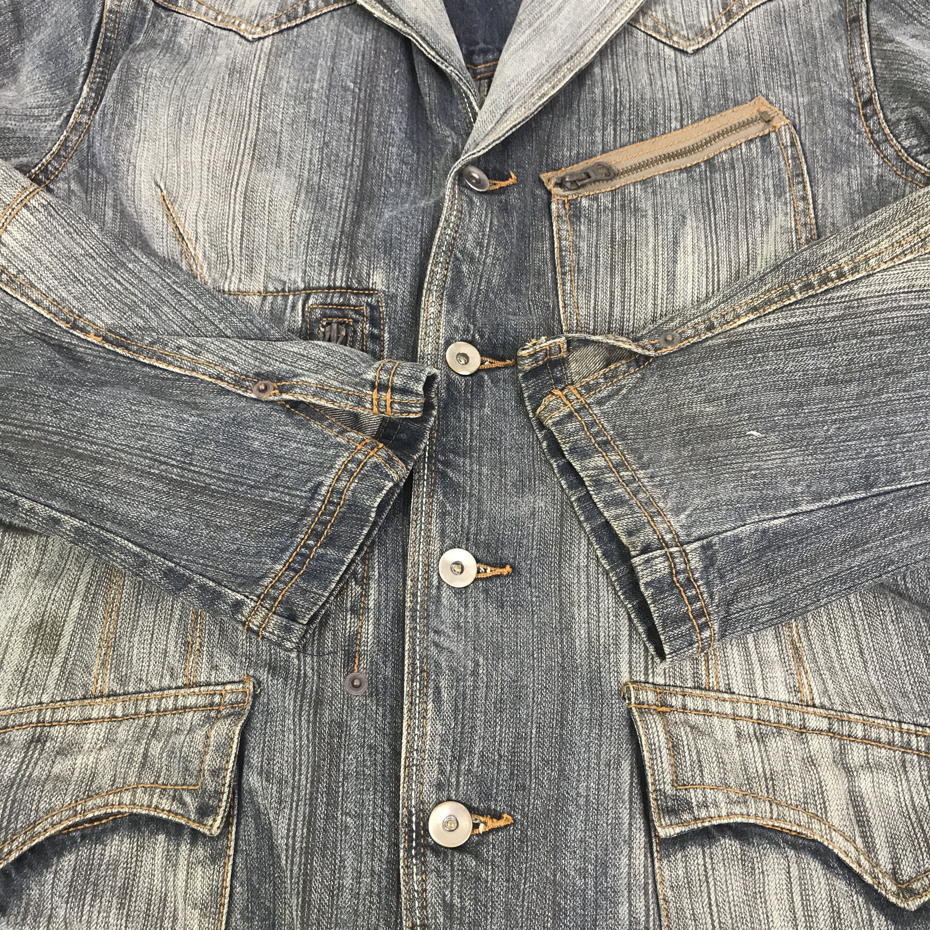 Japanese Brand ikka Japanese style denim Button jacket K128B9 Size US L / EU 52-54 / 3 - 8 Thumbnail