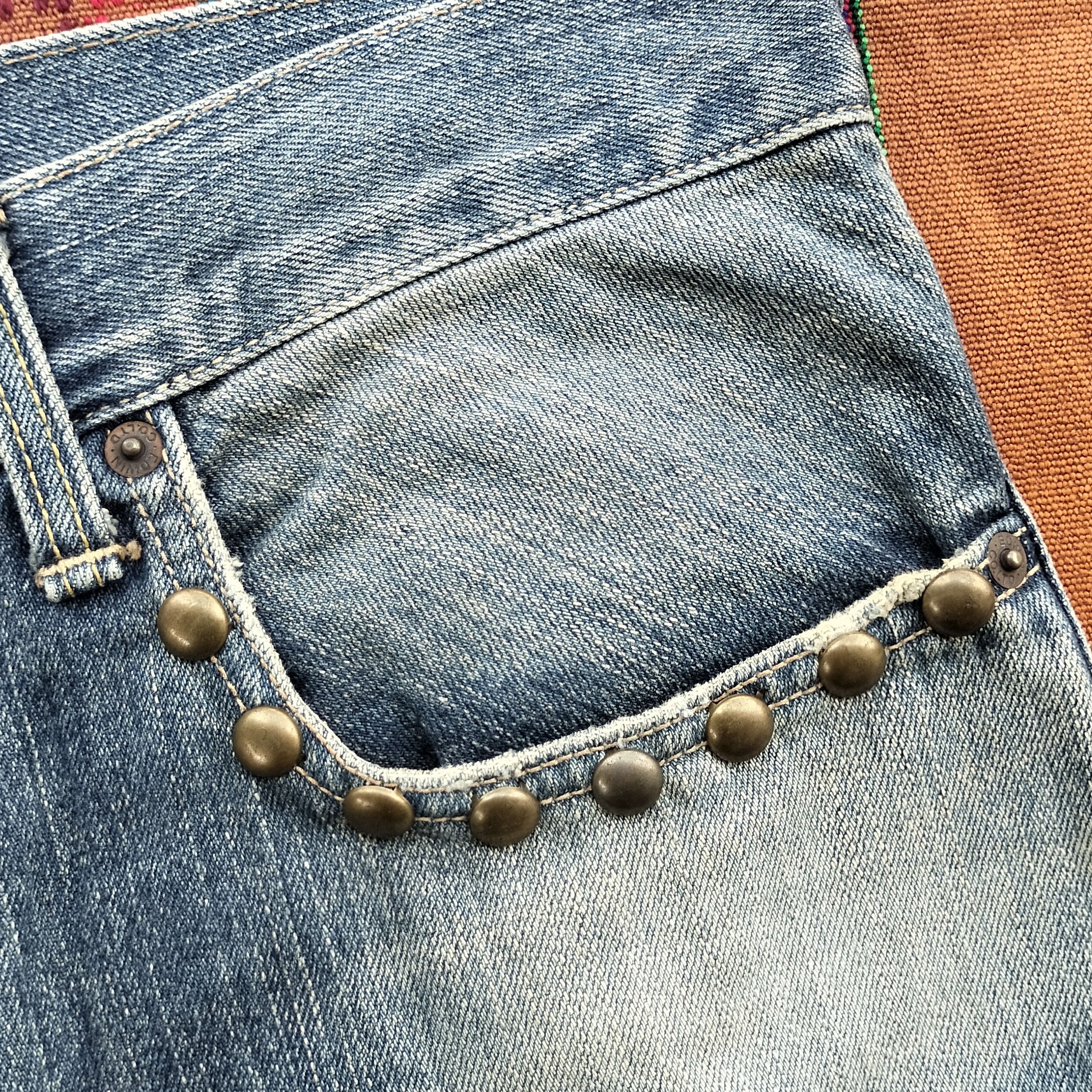 Edwin Vintage Edwin XV-S japan studded rhinestone denim Size US 34 / EU 50 - 7 Thumbnail