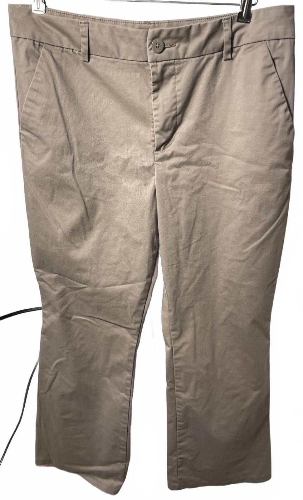 Lee Lee Khaki Dress Pants Women's 14 Tan Beige Wide Leg Minimal Size 36" / US 14 / IT 50 - 1 Thumbnail