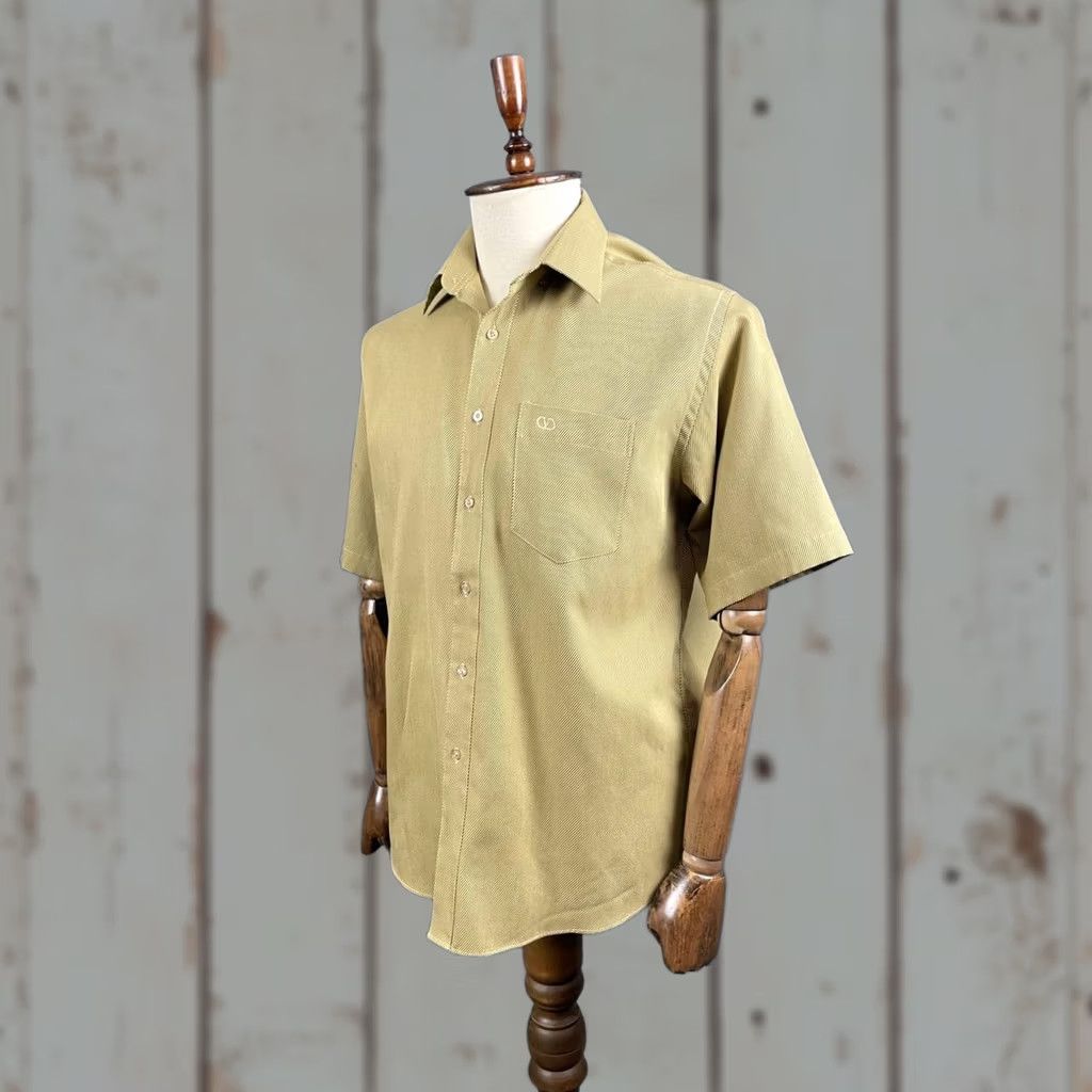 Valentino Valentino Shirt Mens 16 Brown Chemises Casual Size Cotton Short Sleeve Button Size US L / EU 52-54 / 3 - 1 Thumbnail