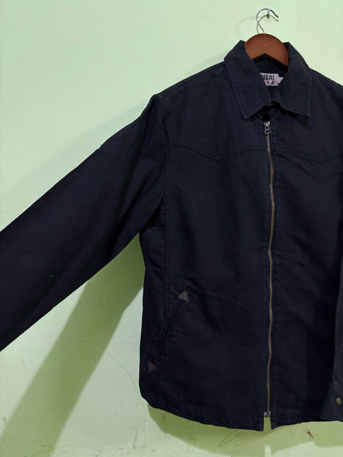 Japanese Brand × Kansai Yamamoto Kansai Jeans Light Jacket Bomber Jacket Black Color Design Size US L / EU 52-54 / 3 - 2 Thumbnail