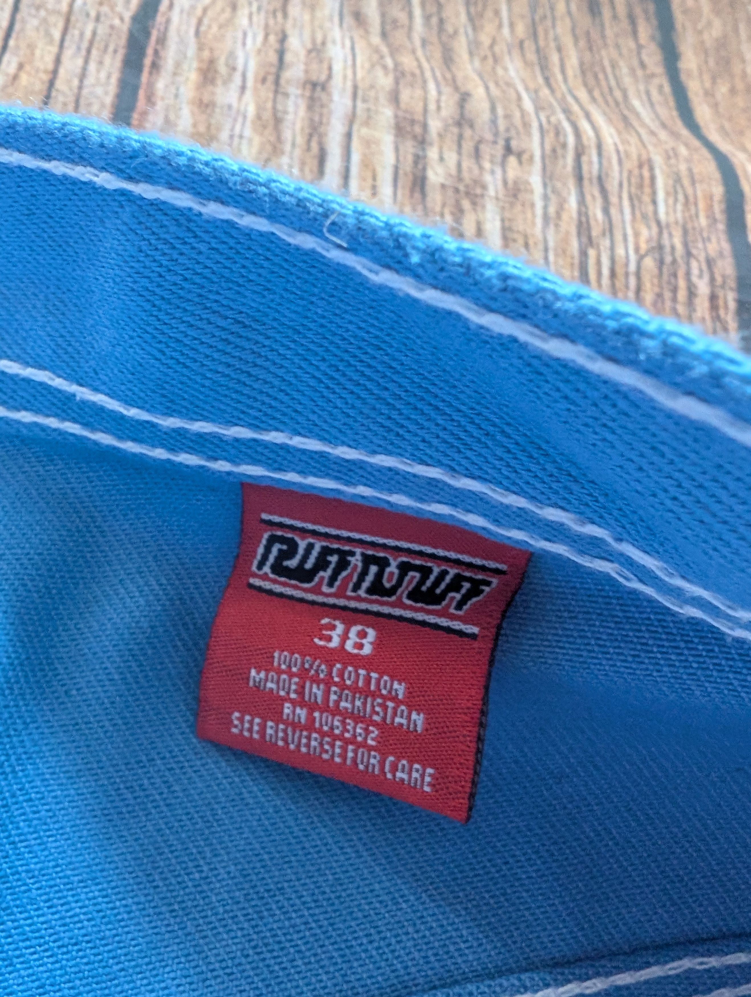 Japanese Brand × Vintage Vintage “Ruff n Tuff” baby blue Carpenter baggy jeans Size US 38 / EU 54 - 4 Thumbnail