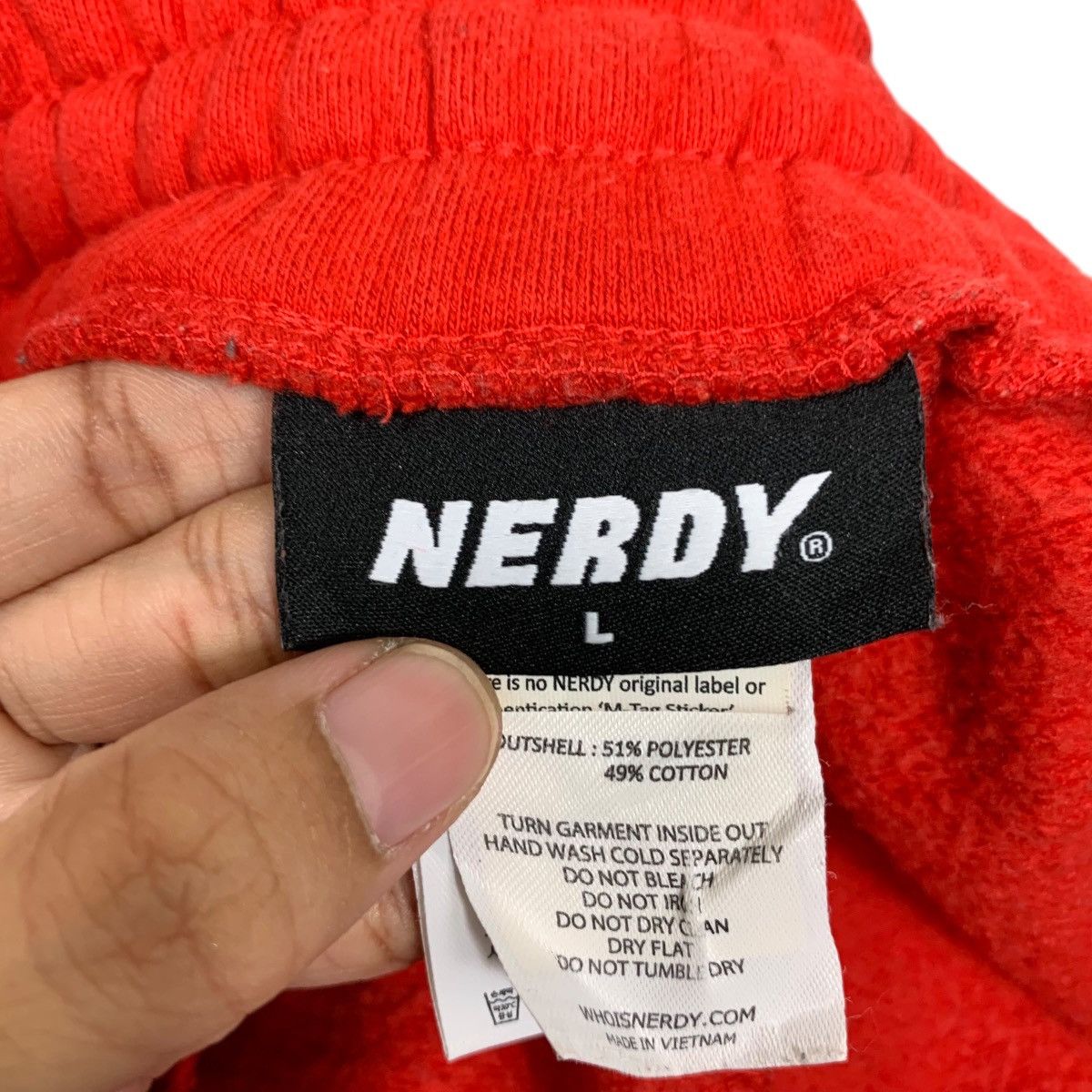 NERDY NERDY Big Logo Drawstring Red Sweatpant #1480-C67 Size US 30 / EU 46 - 12 Thumbnail