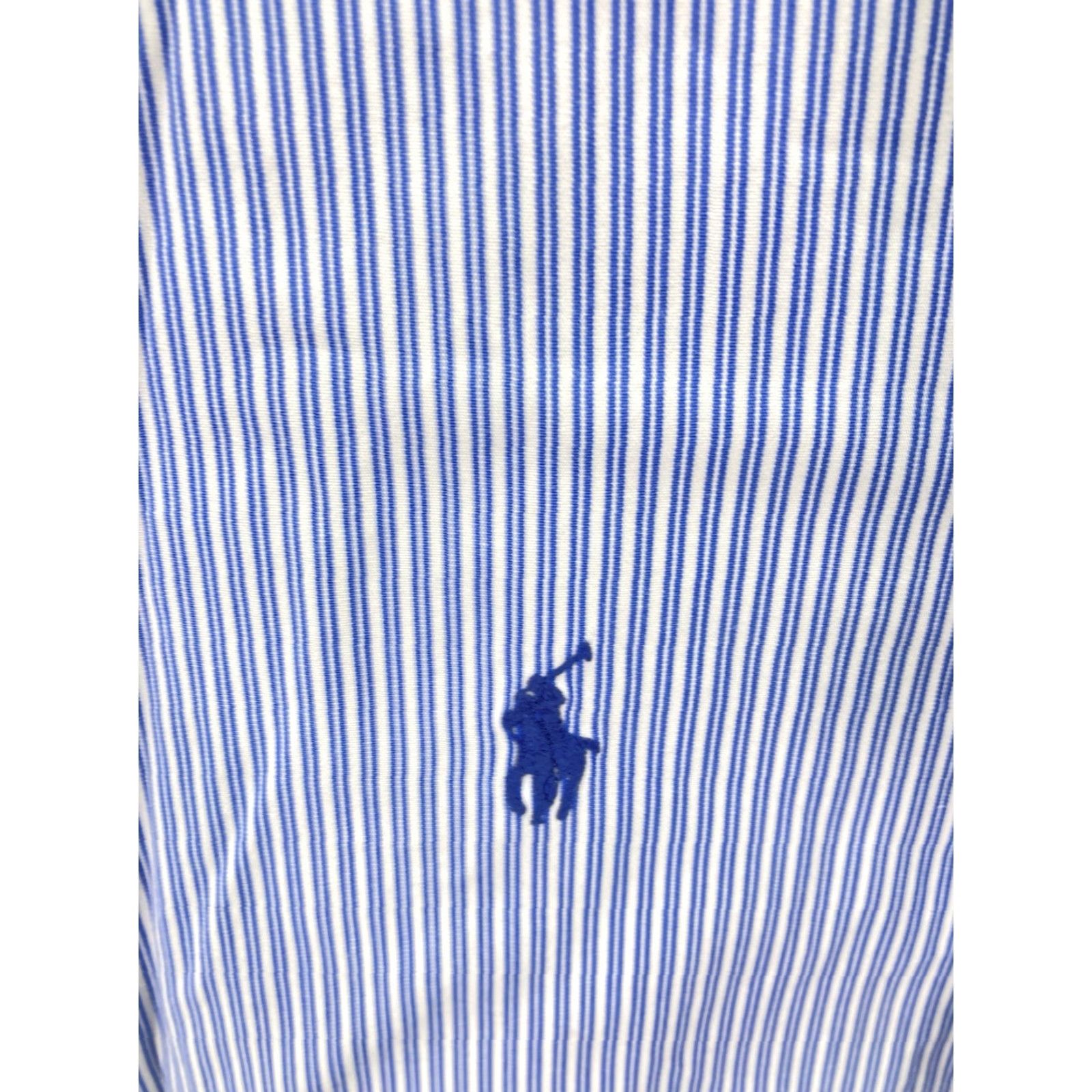 Ralph Lauren Ralph Lauren Shirt Men XL Blue Stripe Button Long Sleeve Custom Fit 17/33 Size US XL / EU 56 / 4 - 4 Thumbnail