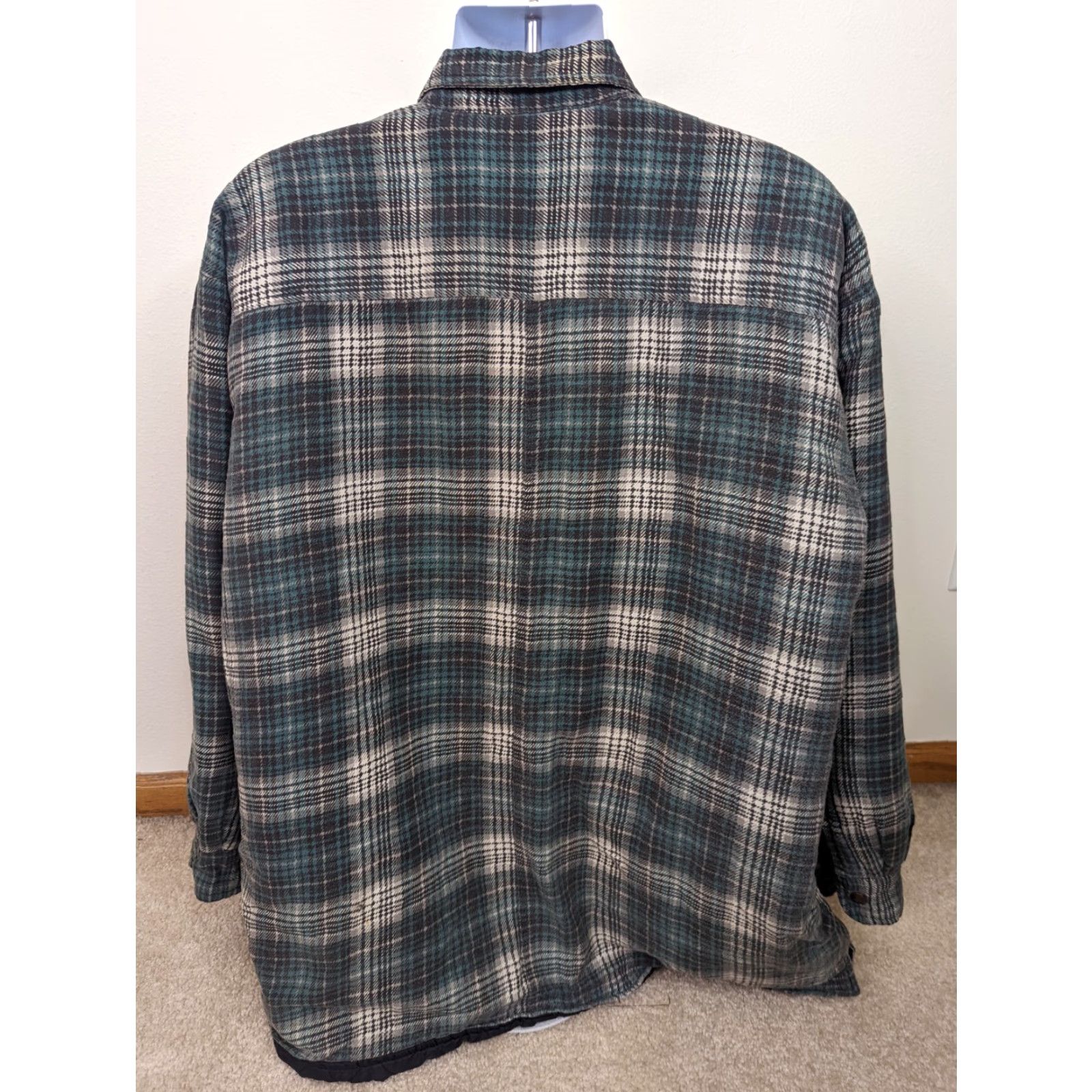 Vintage VINTAGE Sierra Pacific Shirt Jacket Men’s Quilt Lined Green Flannel 2XL Casual Era 1990s Grunge Size US XXL / EU 58 / 5 - 3 Thumbnail