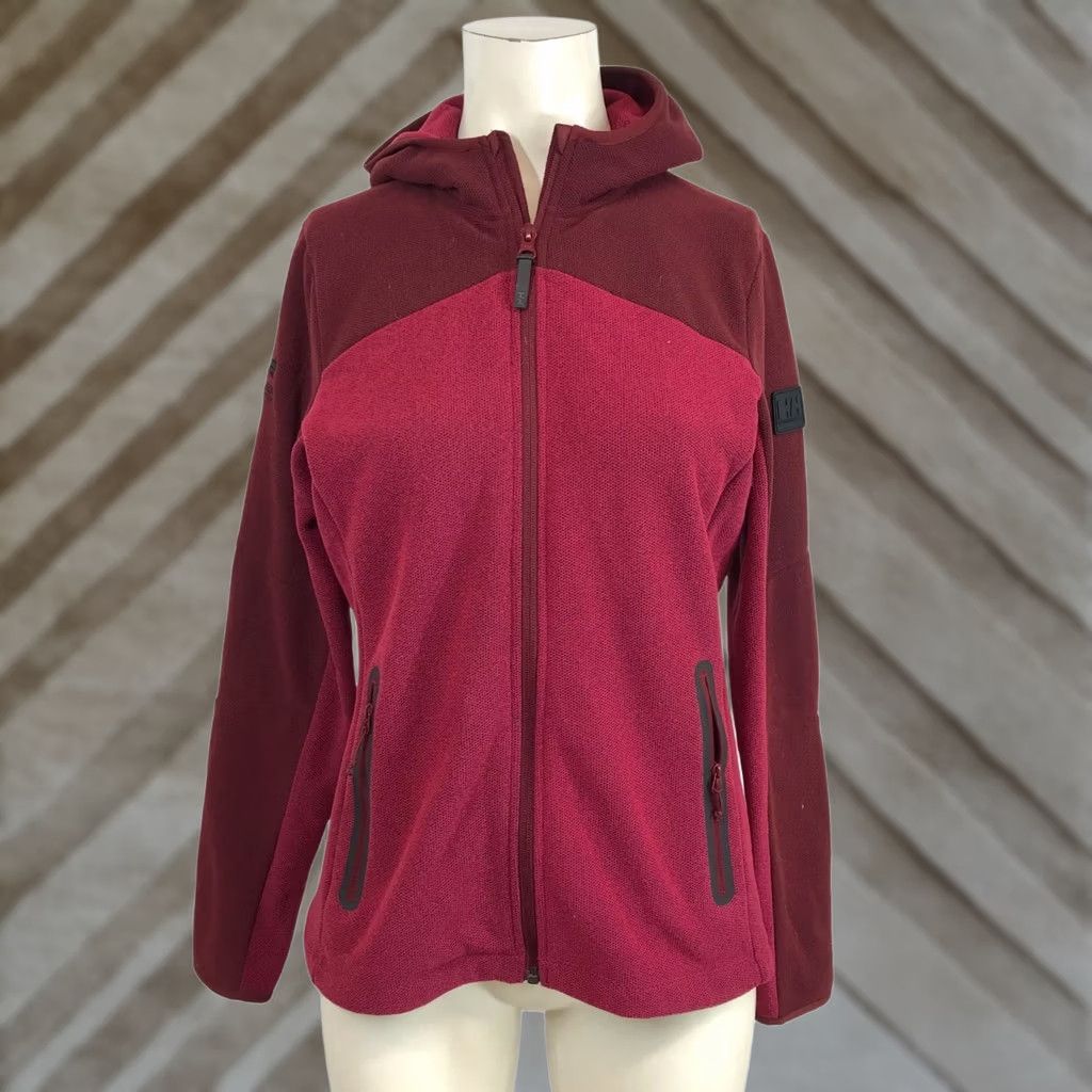 Helly Hansen Helly Hansen WOMEN'S S MAROON HOODED JACKET Long Sleeve Full Zip Coat Shirt? Size S / US 4 / IT 40 - 1 Thumbnail