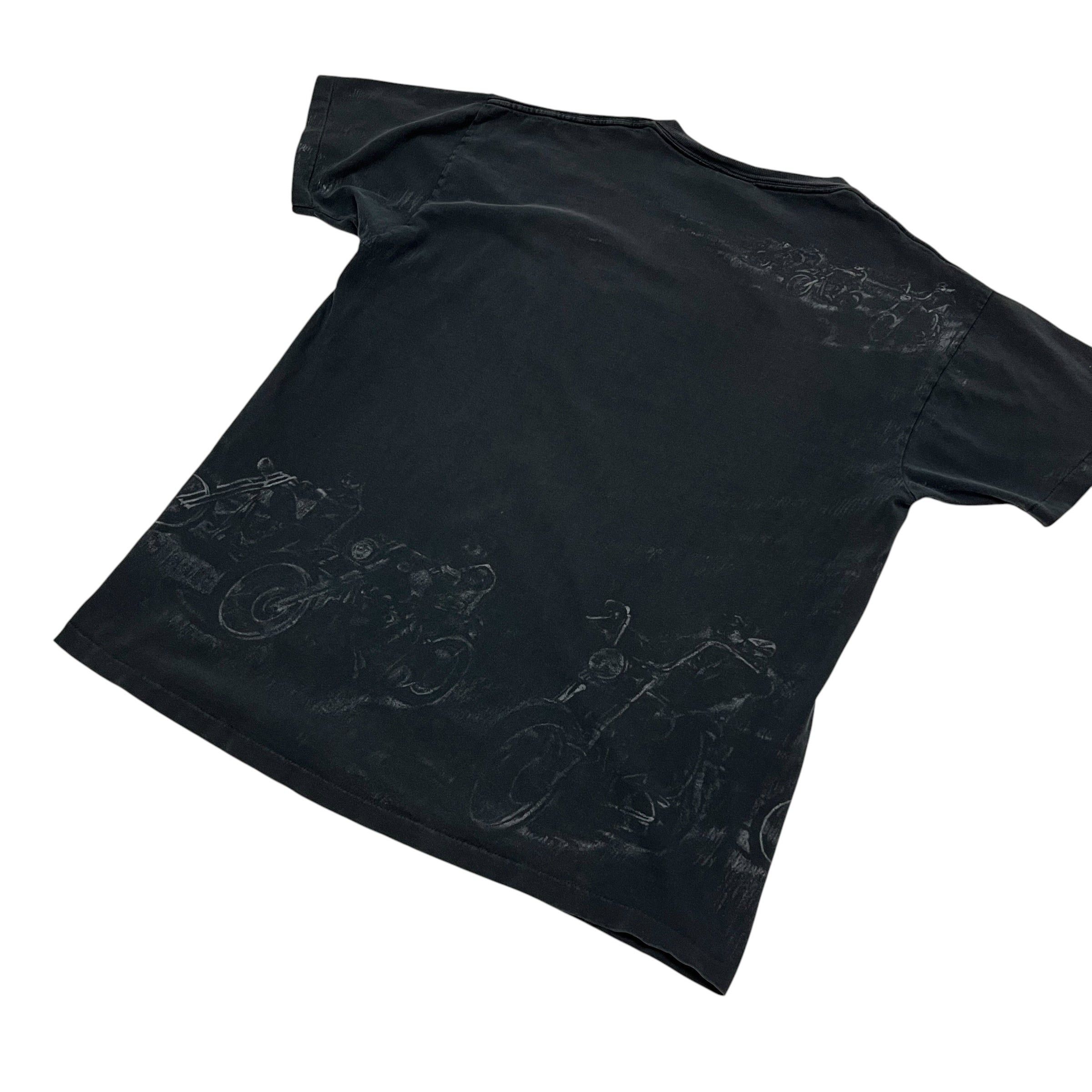Vintage Leader Of The Pack All Over Print Wolf Biker Tee - Size L Size US L / EU 52-54 / 3 - 5 Thumbnail