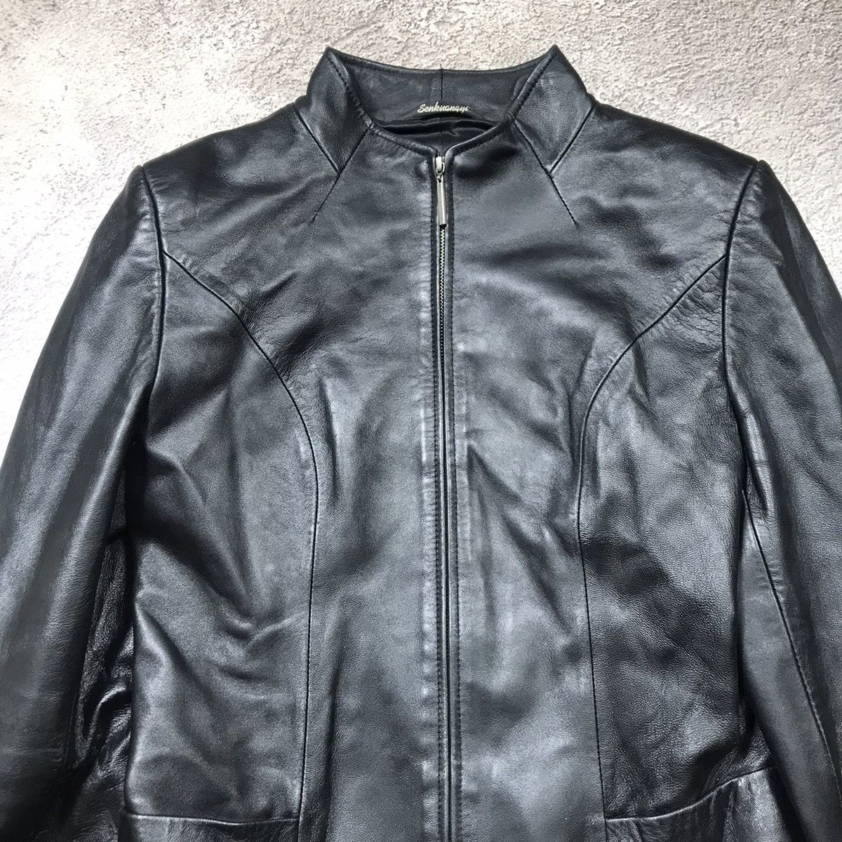Genuine Leather Vintage Y2K Black Leather Jacket Streetwear Grunge Boxy S Size S / US 4 / IT 40 - 3 Thumbnail