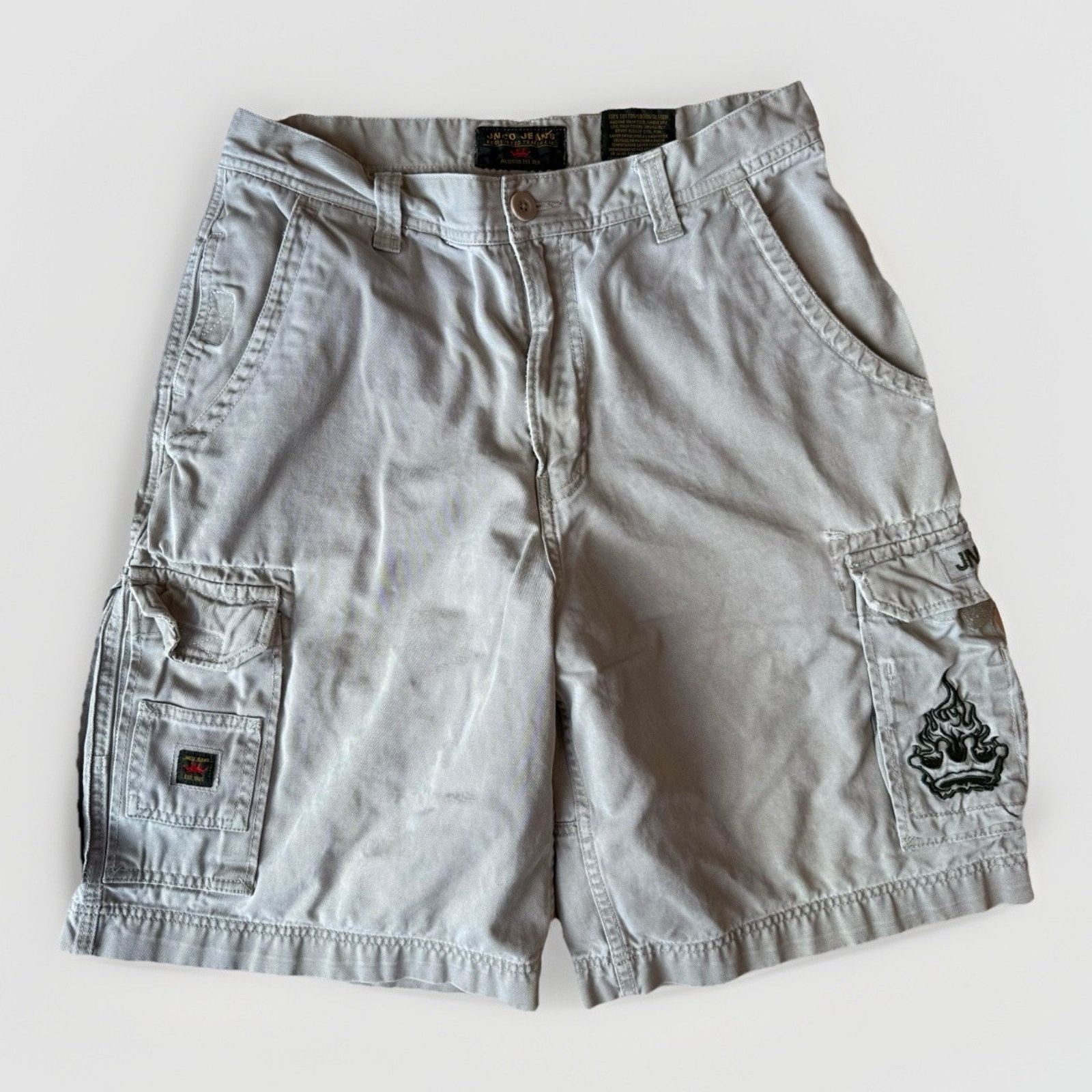 JNCO Vintage JNCO Cargo Shorts Light Khaki Y2K Baggy Streetwear Size US 30 / EU 46 - 1 Thumbnail
