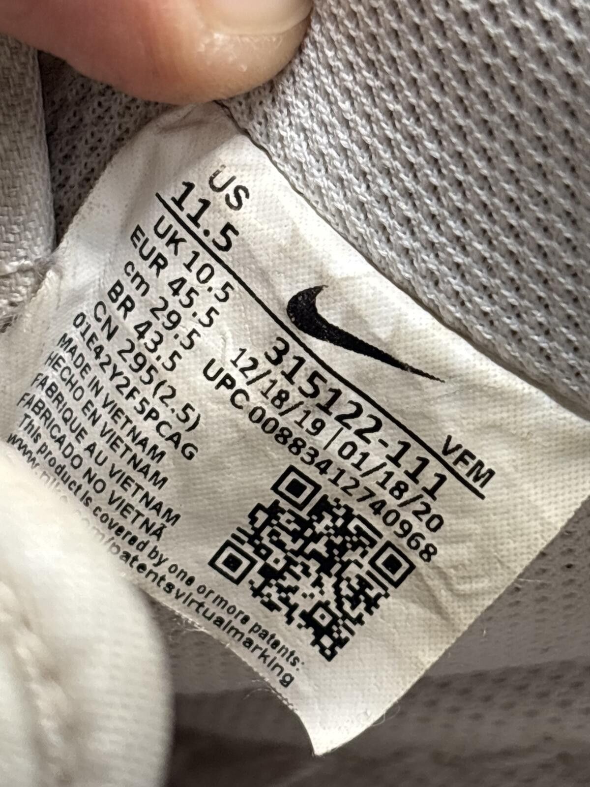 Nike Nike Air Force 1 low triple white Size US 11.5 / EU 44-45 - 6 Thumbnail