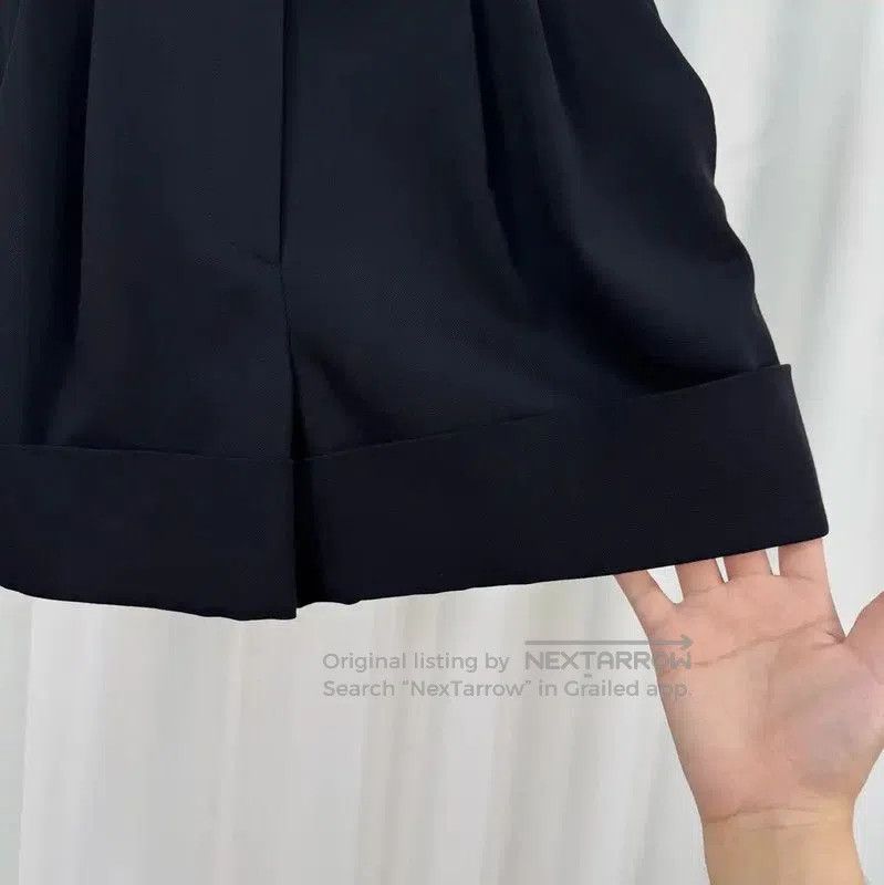 Miu Miu Miu Miu Black Wool Logo Summer Shorts . Size 23" - 4 Thumbnail
