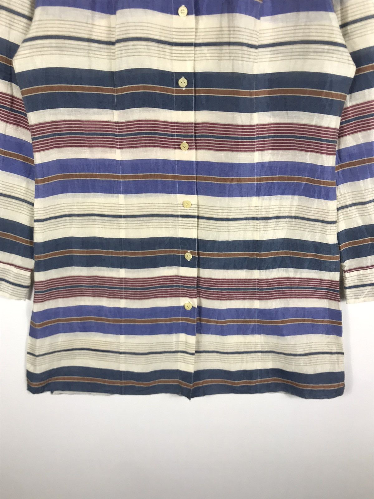 Givenchy ⚡️Vintage Givenchy Boutiques Striped Button Up Long Sleeve Size M / US 6-8 / IT 42-44 - 5 Thumbnail
