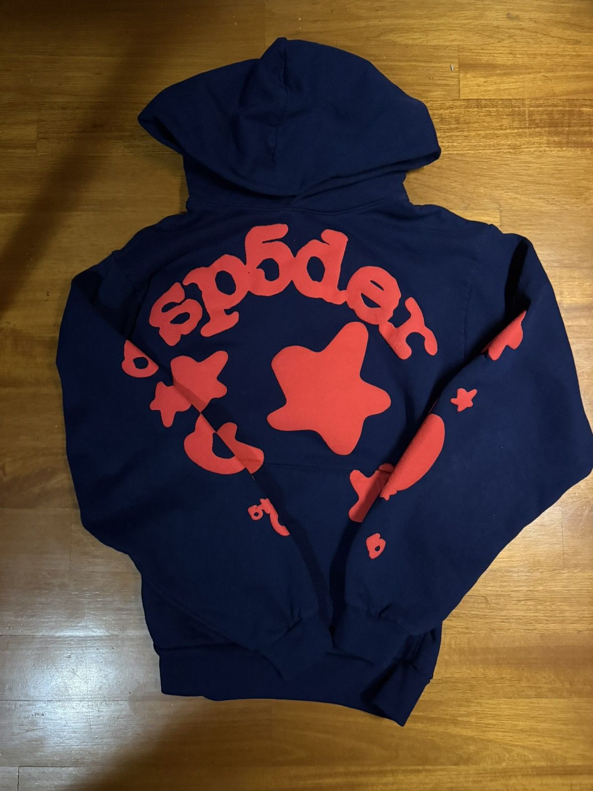 Sp5der Sp5der Atlanta hoodie Navy spider worldwide websuit | Grailed