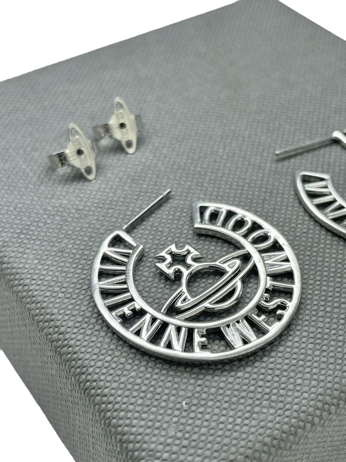 Vivienne Westwood Spell Out Hoop Orb Earrings Size ONE SIZE - 5 Thumbnail