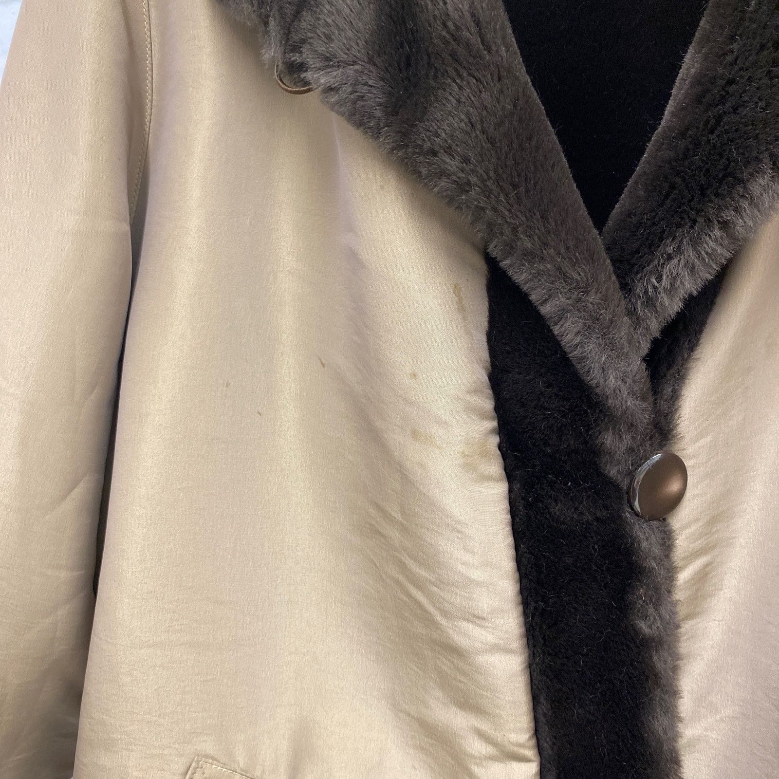 Vintage Faux Fur LINED REVERSIBLE Coat by J. Percy Large Size L / US 10 / IT 46 - 5 Thumbnail