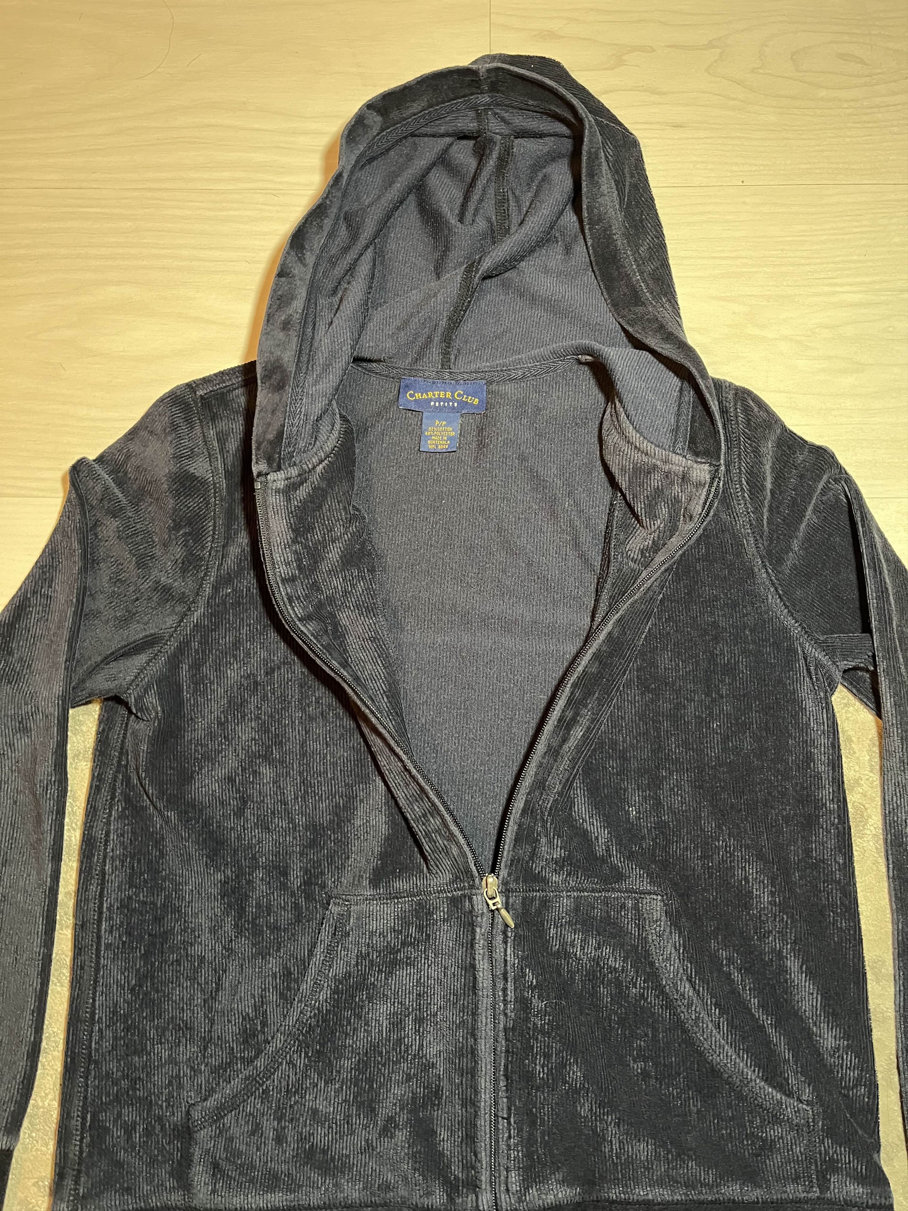 Charter Club Cute Y2K Charter Club Womens Ribbed Zip Up Sweater Size XS / US 0-2 / IT 36-38 - 2 Thumbnail