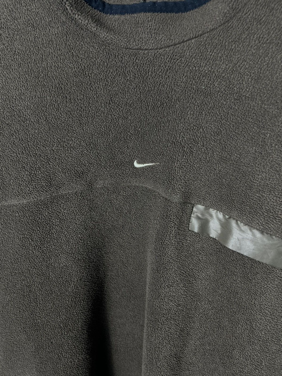 Nike Vintage rare Nike Centre Swoosh Oversized Fleece Sweatshirt Size US L / EU 52-54 / 3 - 3 Thumbnail