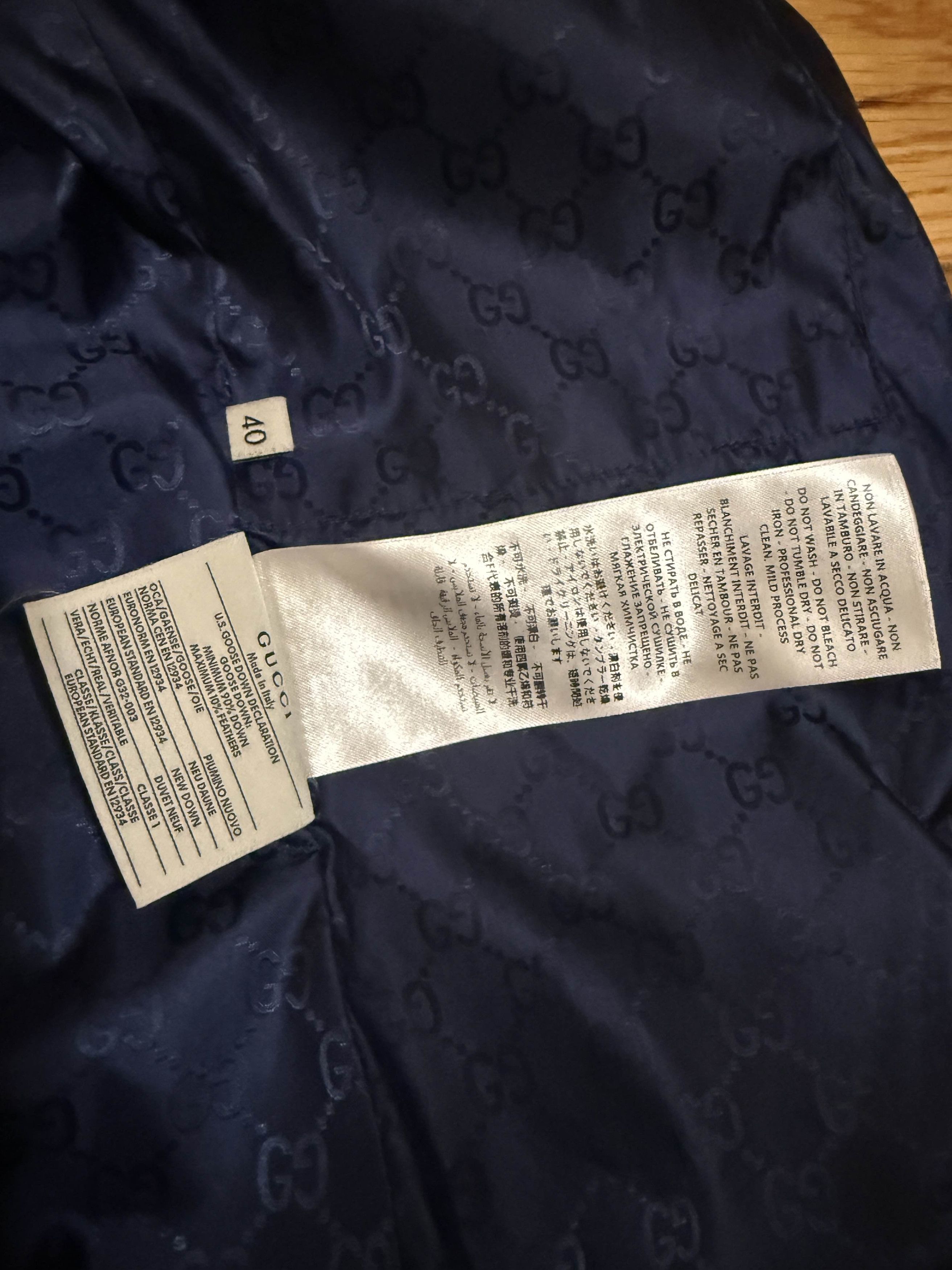 Gucci Gucci GG Monogram Puffer Jacket (Navy) Size S / US 4 / IT 40 - 5 Thumbnail