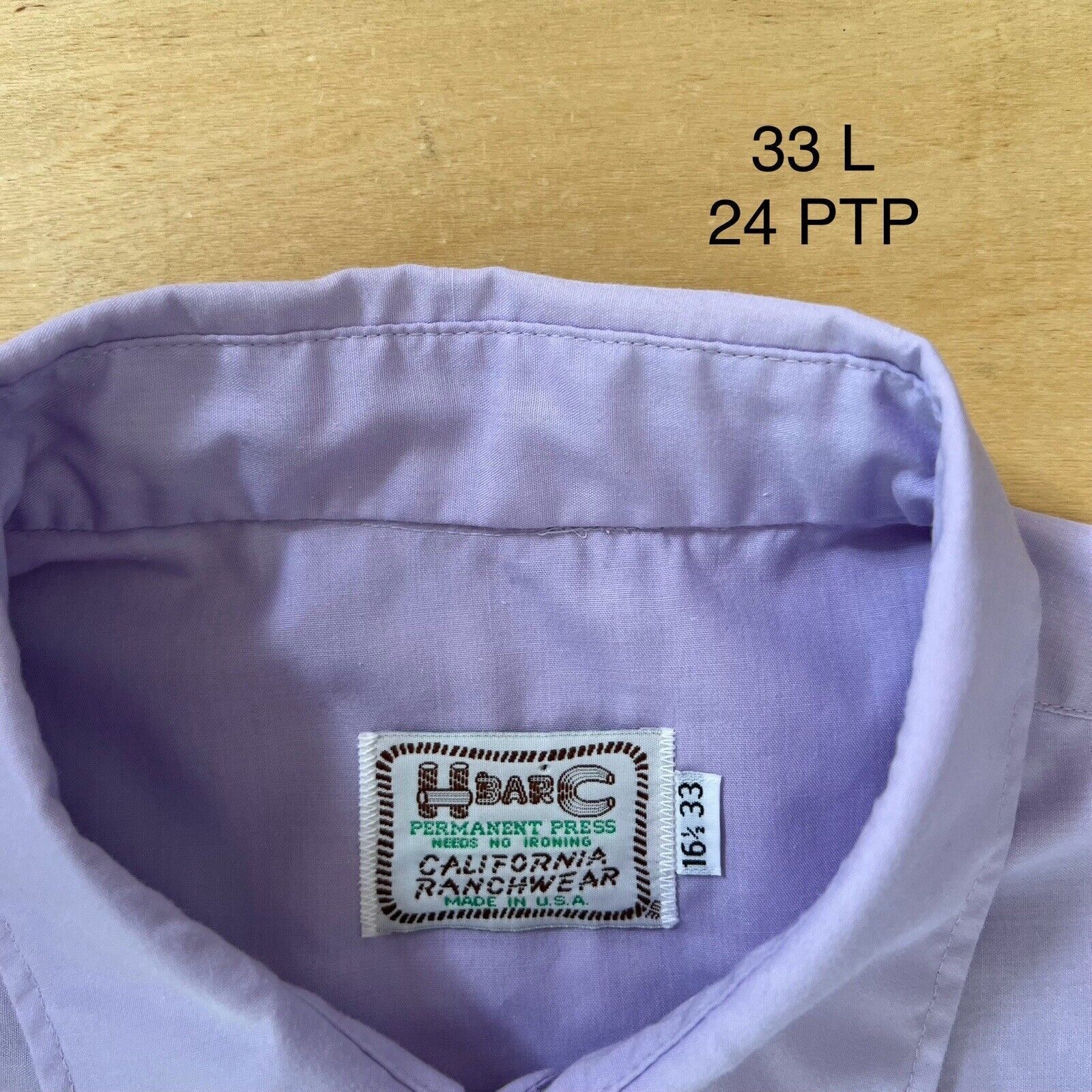 Vintage Vintage H Bar C Pearl Snap Shirt 16.5 Purple Western Wear Size US XXL / EU 58 / 5 - 5 Thumbnail