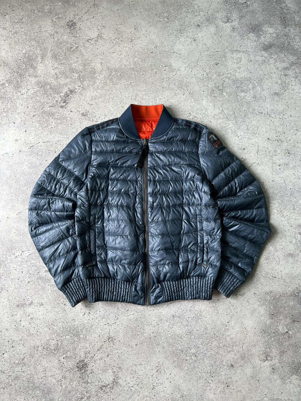 image of Outdoor Life x Parajumpers Reversible Light Puffer Jacket in Gray/Navy, Women's (Size Small)