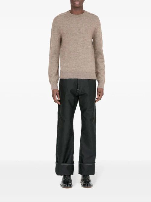 Maison Margiela o1s22i1n1024 Contrast Patch Pullover Sweater in Brown Size US XL / EU 56 / 4 - 2 Thumbnail