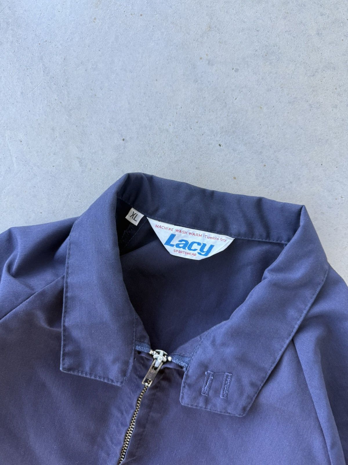 Vintage Vintage 1980s Optimist Logo Navy Blue Workwear Jacket Size US XL / EU 56 / 4 - 4 Thumbnail