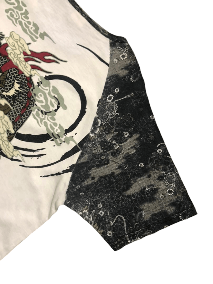 Japanese Brand Sukajan T-shirt Dragon Over Print Shirt Sleeve Tee Size US L / EU 52-54 / 3 - 15 Thumbnail