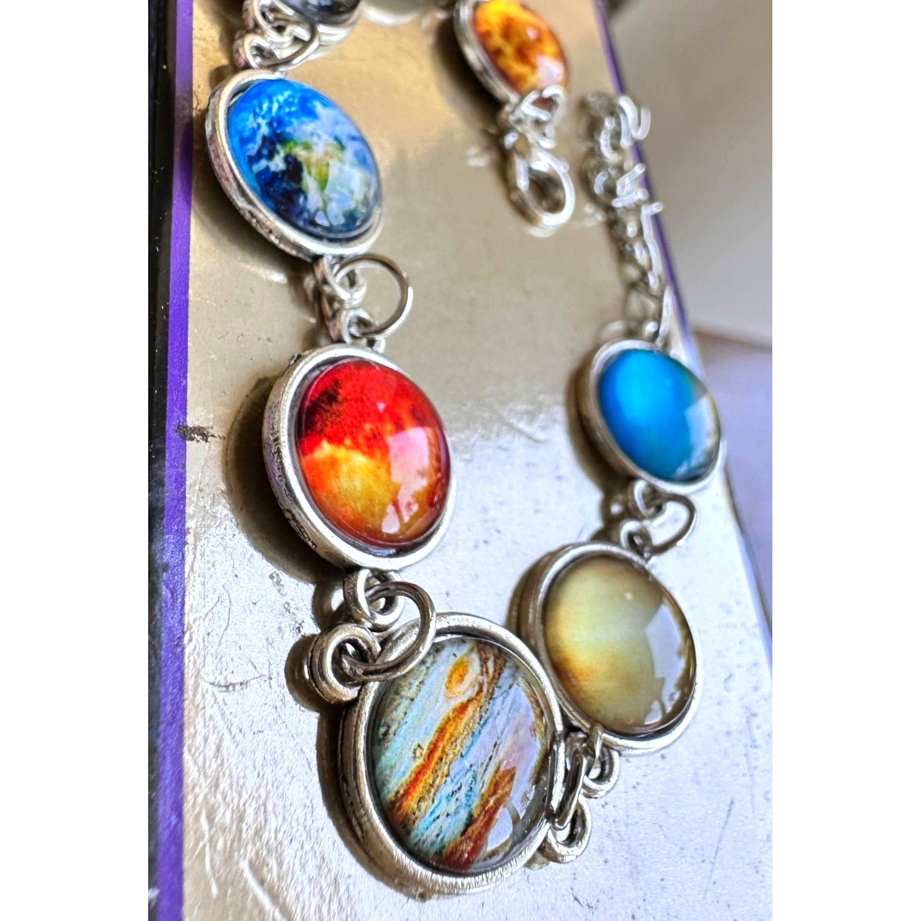 Handmade Solar System Bracelet New Planets Earth Universe Lobster Hoo Size ONE SIZE - 11 Thumbnail