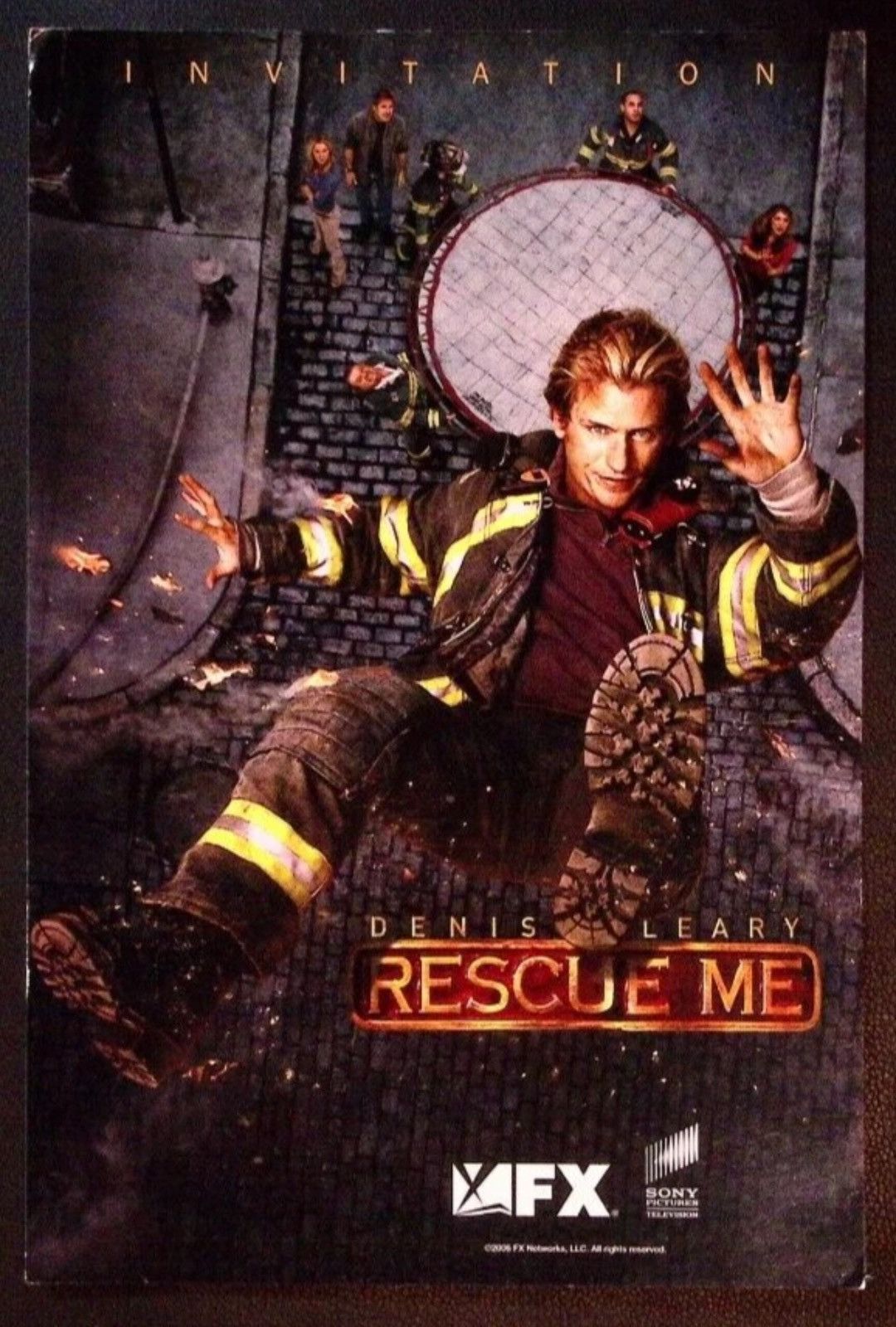 Vintage Rescue Me Dennis Leary FX Advertising TV Show Postcard Size ONE SIZE - 1 Thumbnail