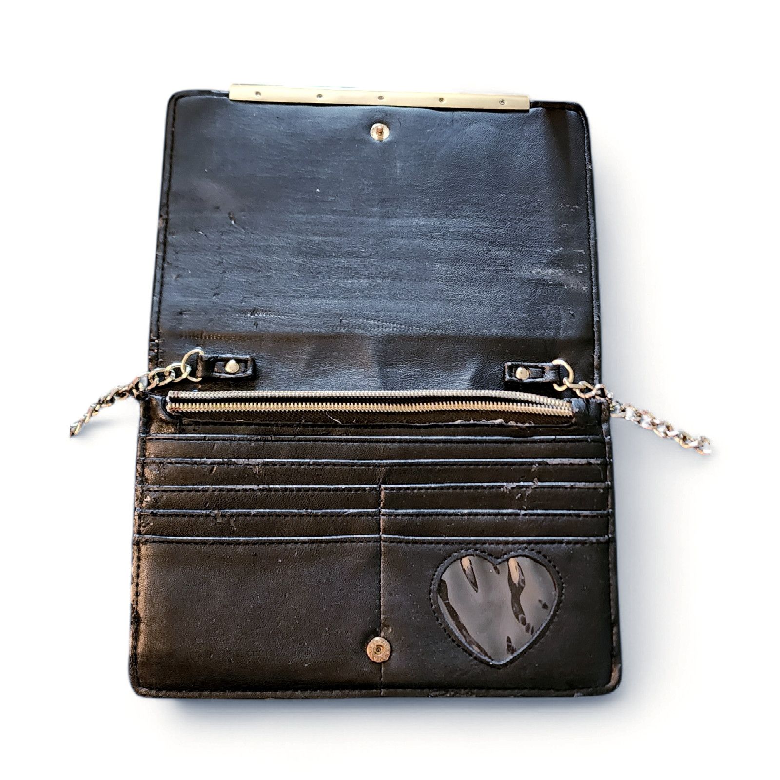 Betsey Johnson Betsy Johnson black leather heart crossbody clutch Size ONE SIZE - 5 Thumbnail