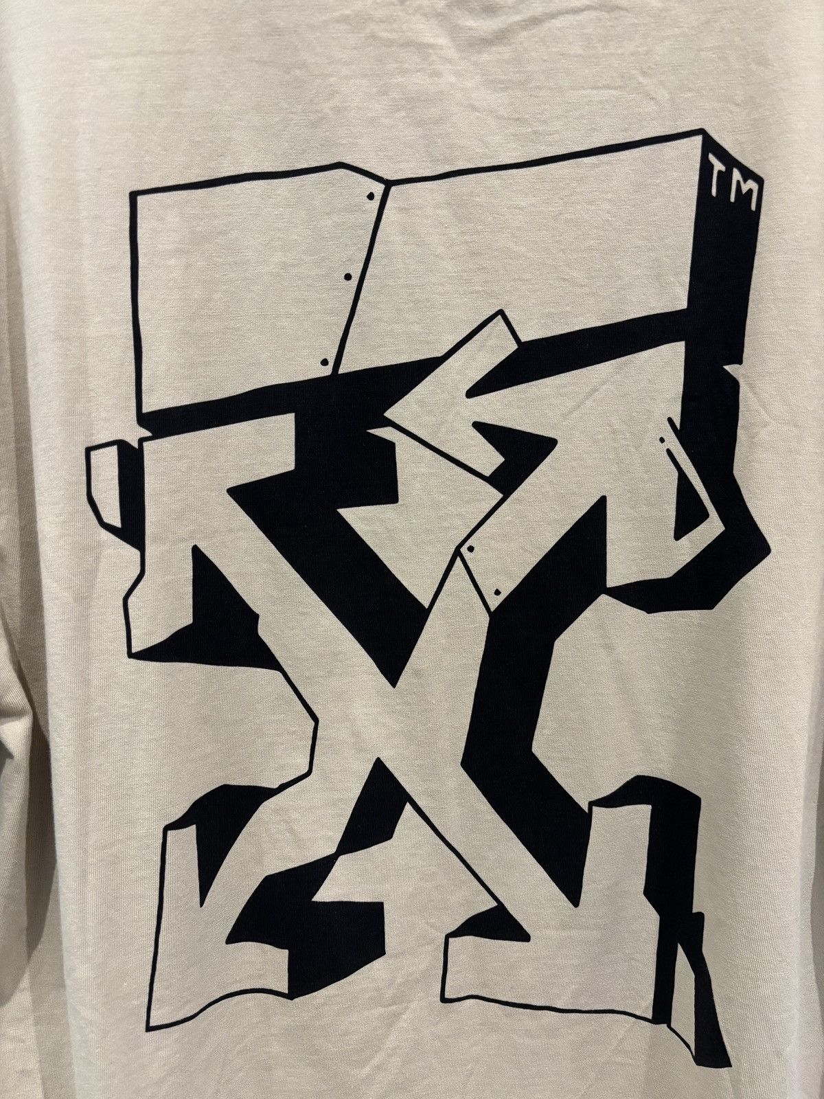 Off-White Off-White Graffiti Logo Shirt Tan Size: M Size US M / EU 48-50 / 2 - 6 Thumbnail
