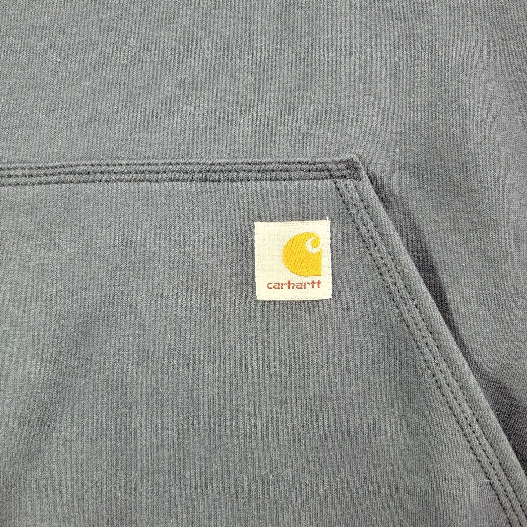 Carhartt Carhartt Hoodie Mens XL Blue Rain Defender Pullover Fleece Logo Kangaroo Pocket Size US XL / EU 56 / 4 - 3 Thumbnail