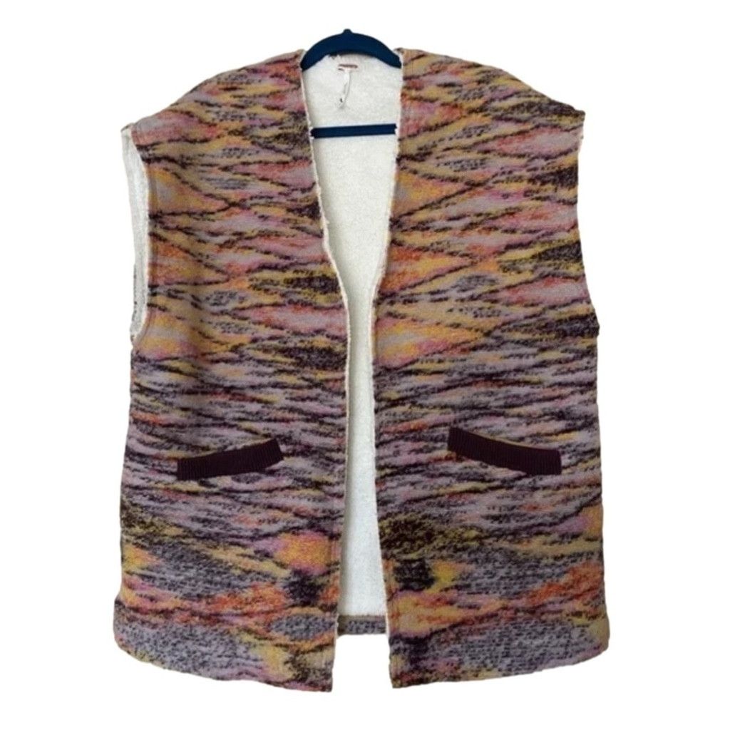 Free People Free PEOPLE Layer Up Vest Wool and Sherpa Reversible XS Size XXS / US 00 / IT 34 - 2 Thumbnail