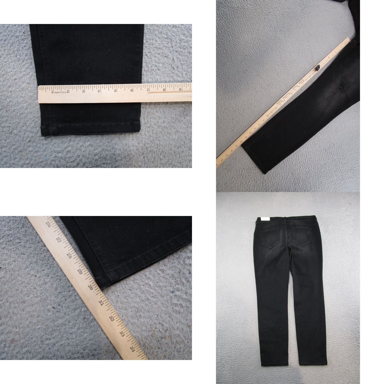 Vintage Maurices Jeggings Mid Rise Black Denim Flex Stretch Jeans Size 18 Short New Womens Jeans 5-Pocket Stretch Jegging Maurices Black Denim Size 40" / US 18 - 8 Thumbnail