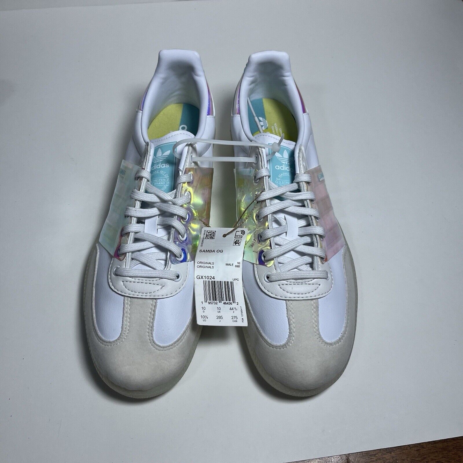 Adidas Size 10.5 - adidas Samba OG White Iridescent BRAND NEW🧊 Size US 10.5 / EU 43-44 - 4 Thumbnail