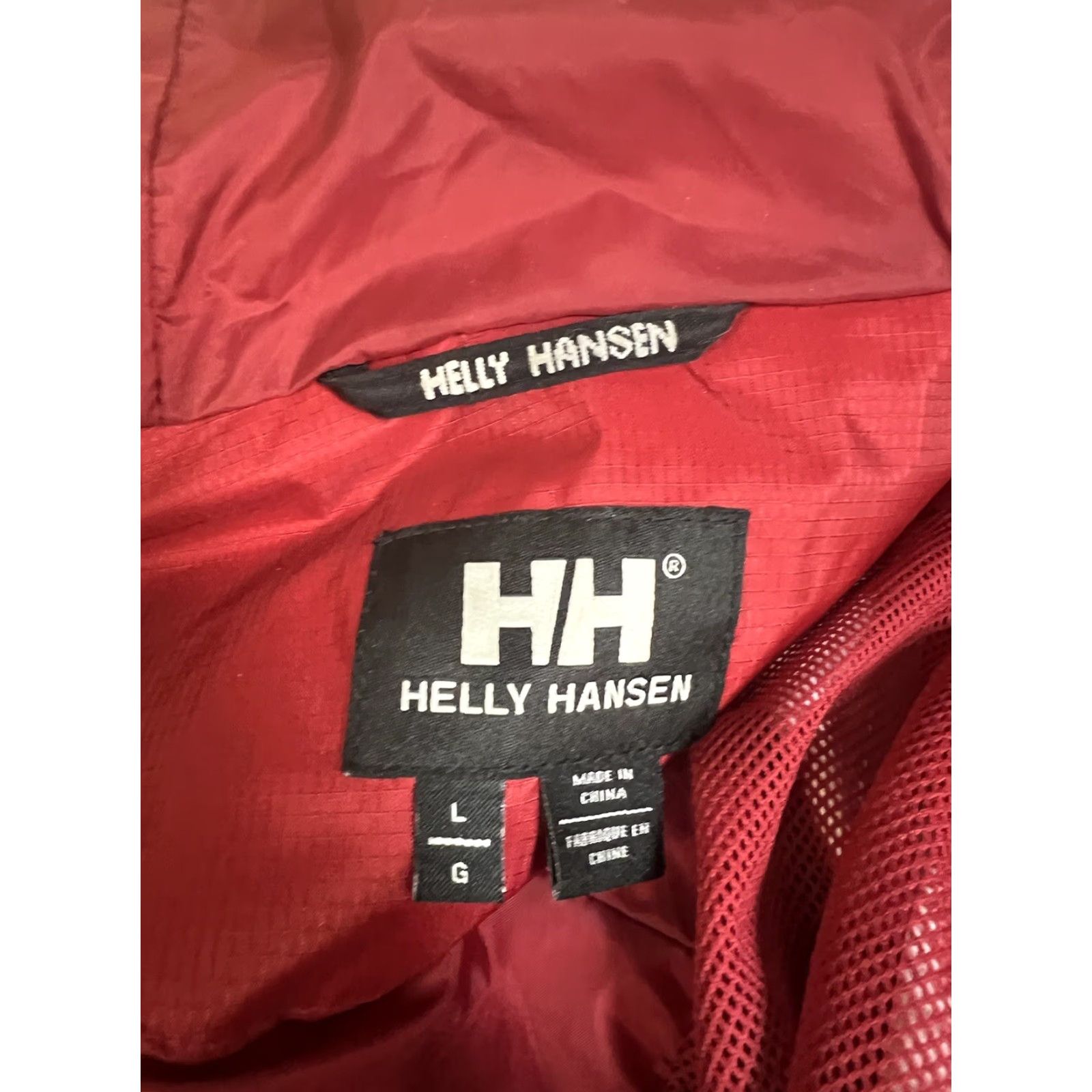 Helly Hansen Helly Hansen Jacket Mens Hooded Rain Coat Helly Tech Performance L Red Nylon Zip Storm VG Size US L / EU 52-54 / 3 - 4 Thumbnail