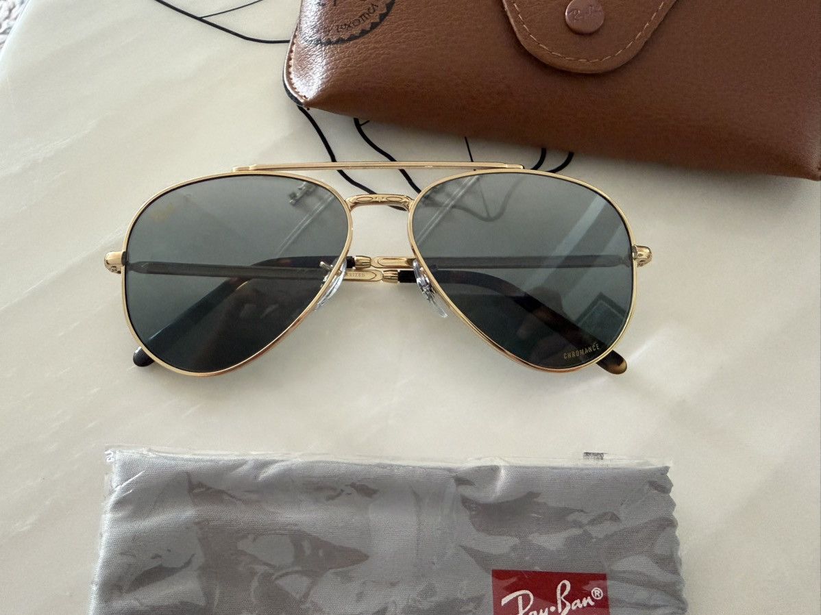 RayBan Ray Ban Aviators RB3625 New Aviators Polarized Chromance Size ONE SIZE - 18 Thumbnail