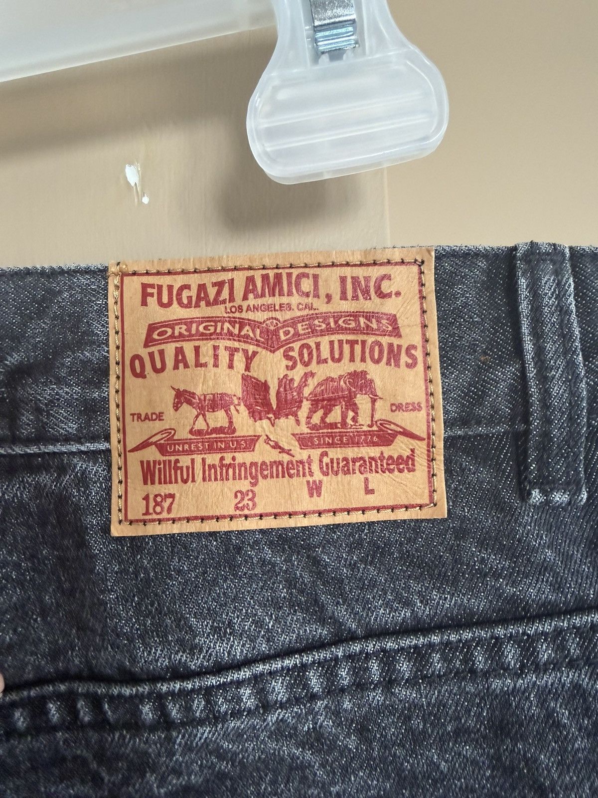 Fugazi Chain splatter jeans washed black Size US 34 / EU 50 - 3 Thumbnail