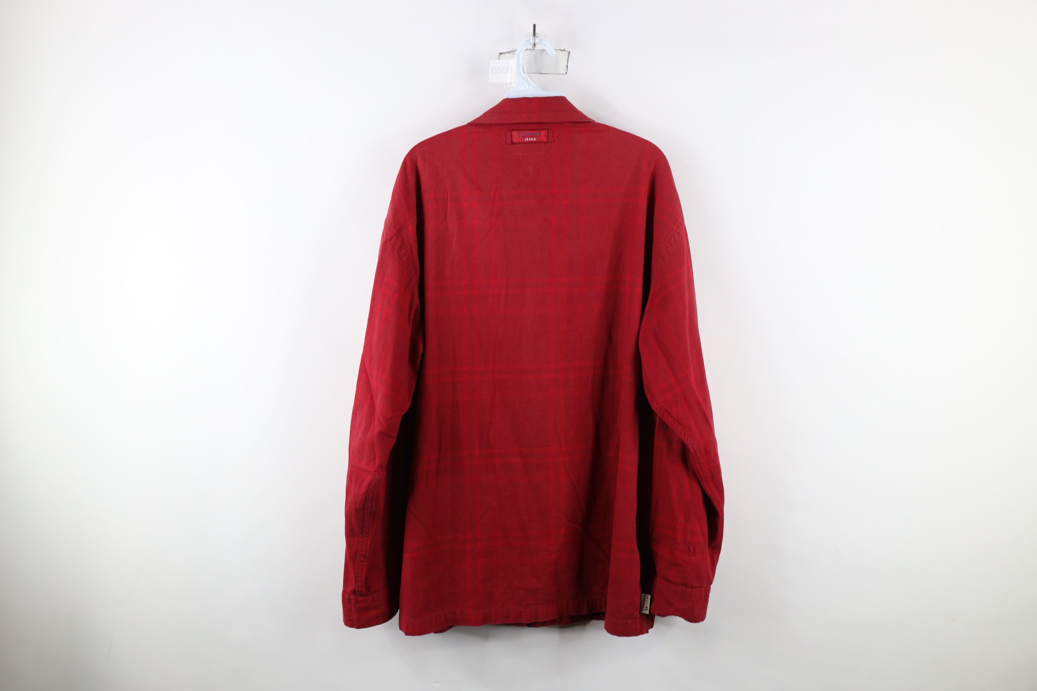 Tommy Hilfiger × Vintage Vintage 90s Tommy Hilfiger Out Flannel Full Zip Shirt Jacket Size US L / EU 52-54 / 3 - 17 Thumbnail
