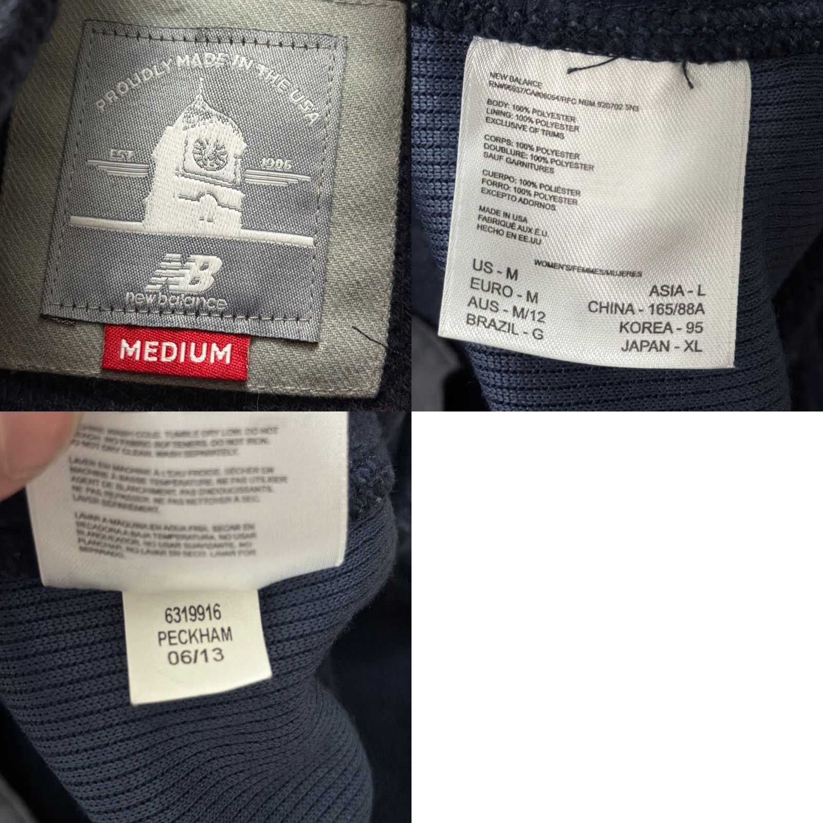 New Balance New Balance Mens Blue Fleece Pullover Sweater M - Pockets, Mock Neck, Pullover, Casual, Activewear, Made in USA Size US M / EU 48-50 / 2 - 10 Thumbnail