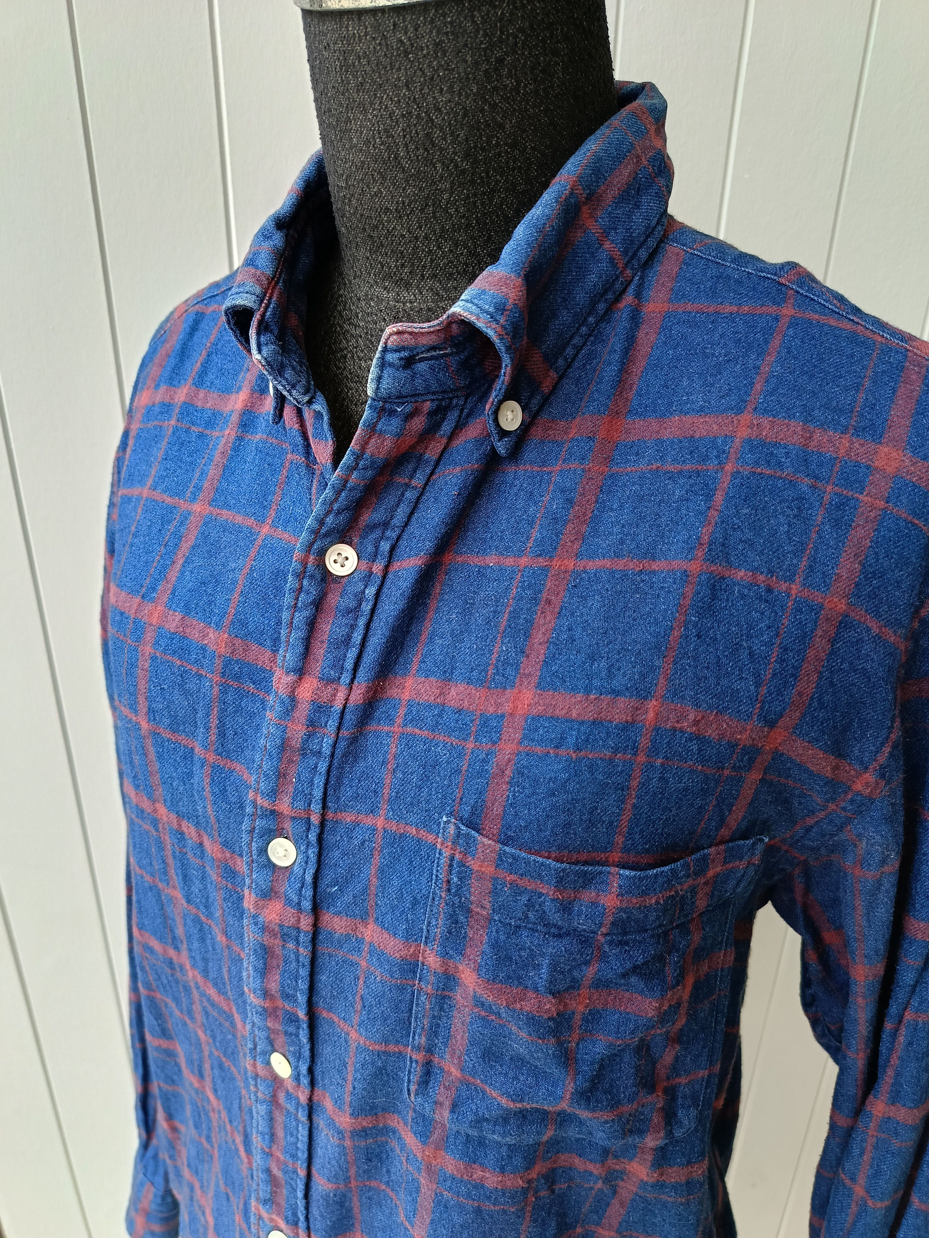 Journal Standard Journal Standard Relume plaid blue indigo flannel shirt Size US S / EU 44-46 / 1 - 3 Thumbnail