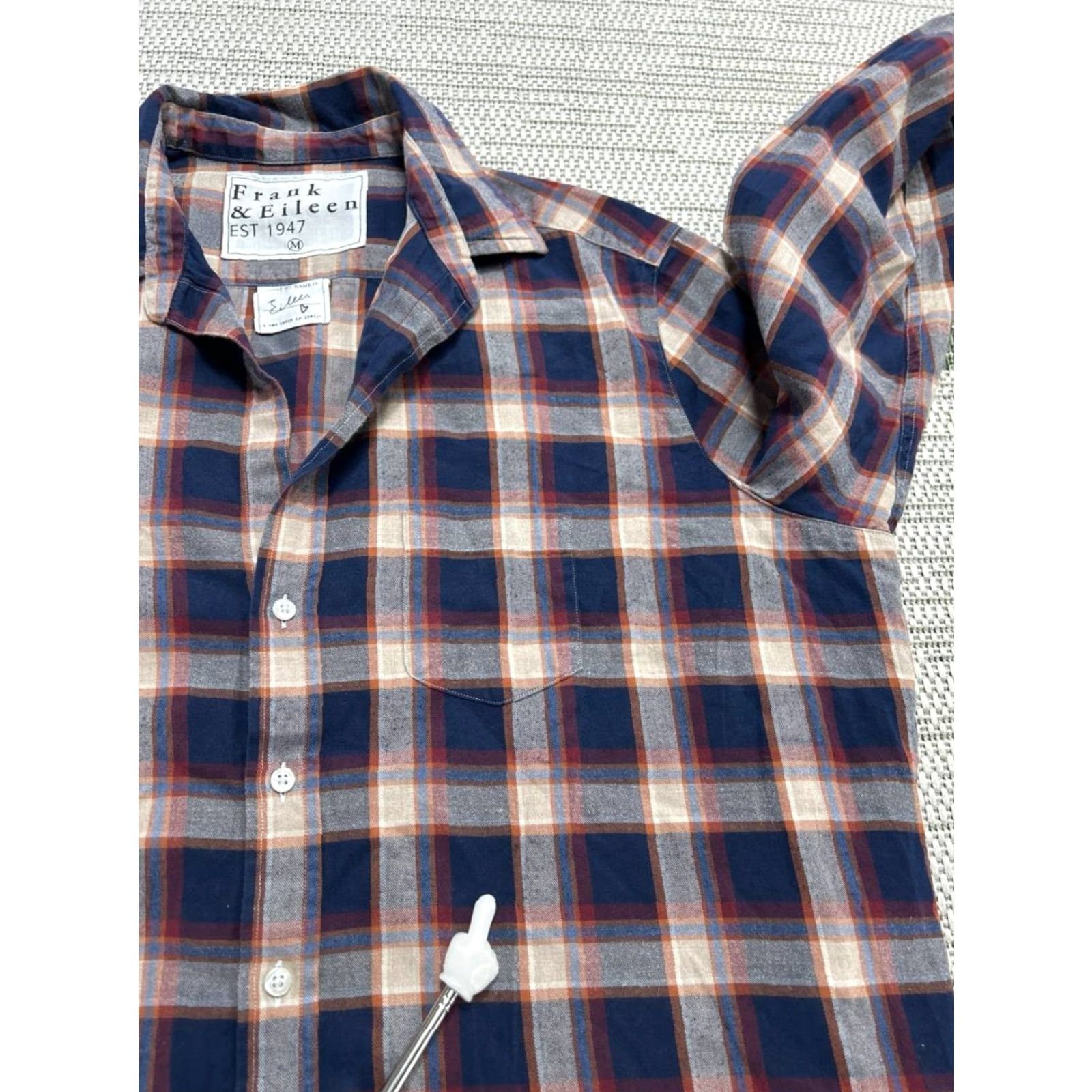 Frank & Eileen Frank & Eileen Shirt Womens Medium Multicolor Cotton Knit Blouse Blouse Long Sleeve Button Collared Casual Spring Summer Fall Mens Womens Girls Boys Size M / US 6-8 / IT 42-44 - 6 Thumbnail